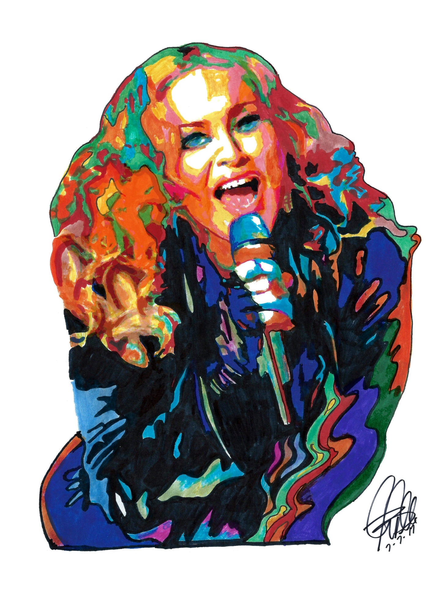 Madonna Singer Dance Pop Rock Music Print Poster Wall Art 8.5x11