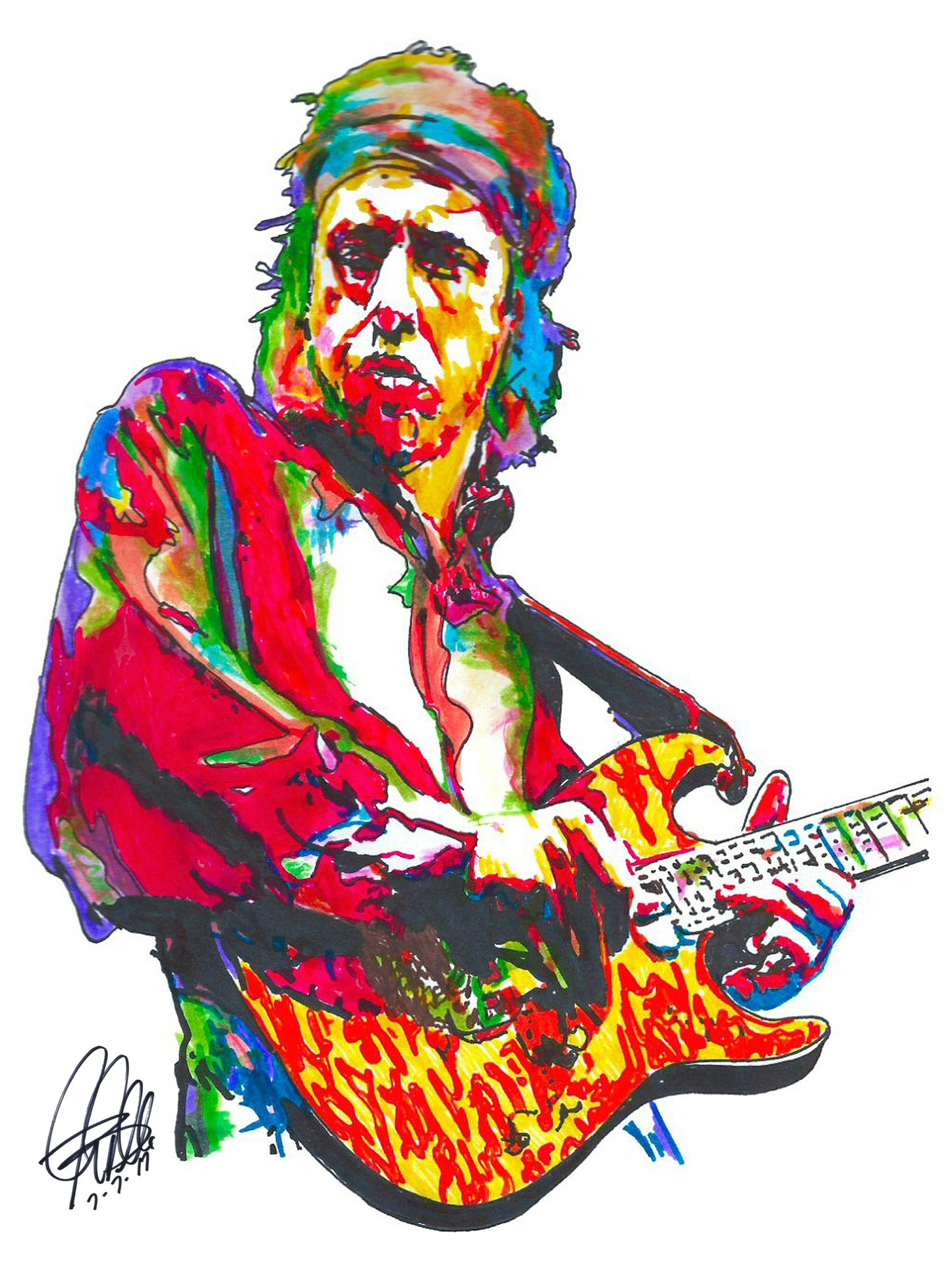 Mark Knopfler Dire Straits Singer Guitar Rock Music Poster Print Wall Art 18x24