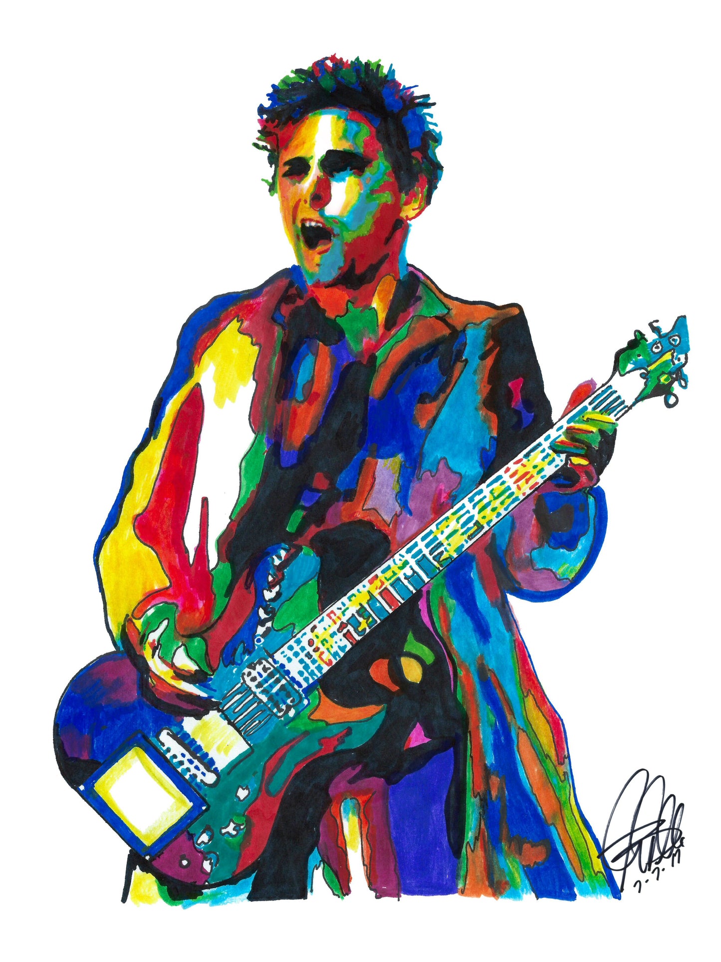 Matt Bellamy Muse Singer Guitar Hard Rock Music Poster Print Wall Art 18x24