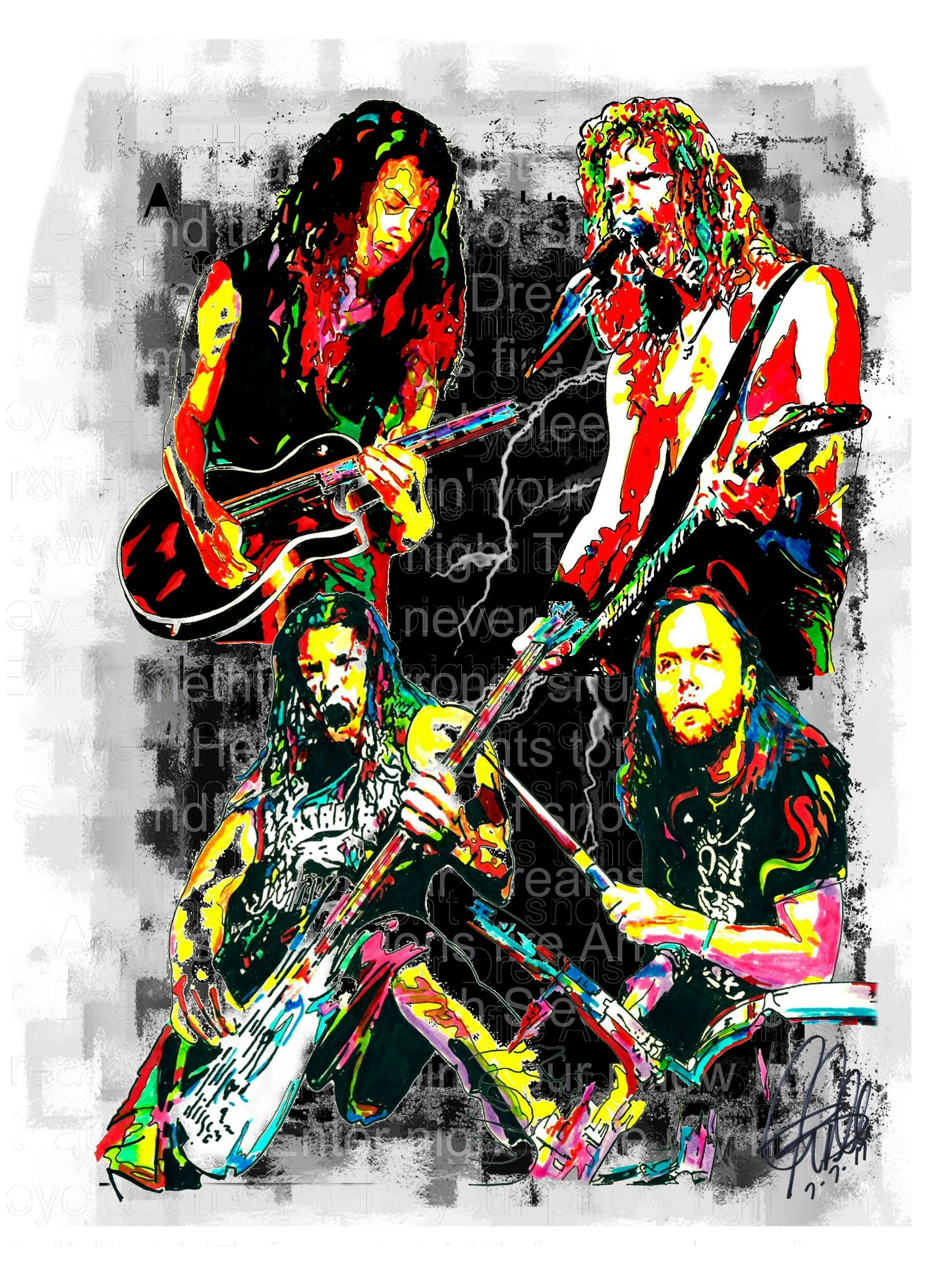 Metallica Rock Metal Music Print Poster Wall Art 8.5x11