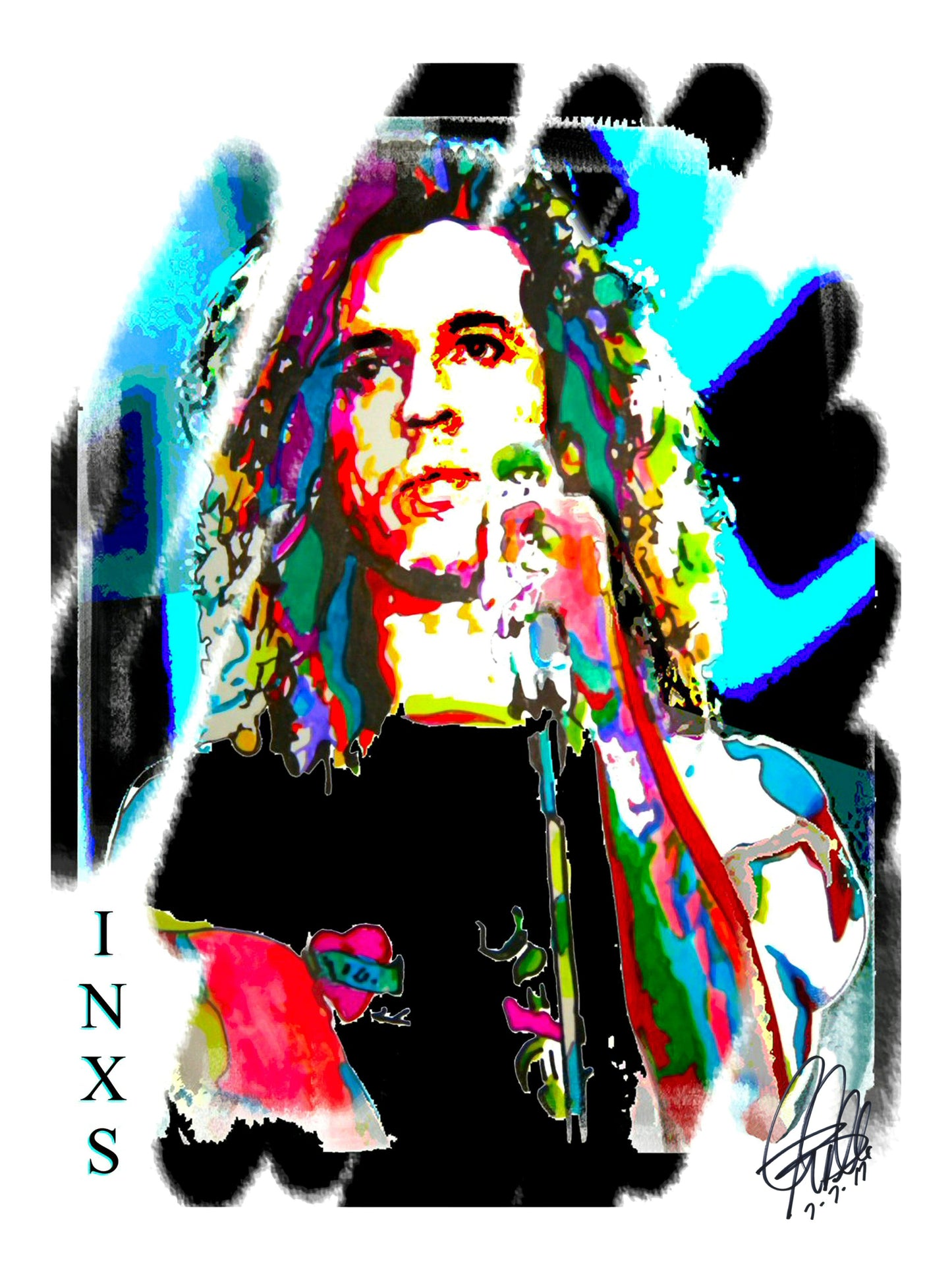 Michael Hutchence INXS Singer New Wave Rock Music Poster Print Wall Art 18x24