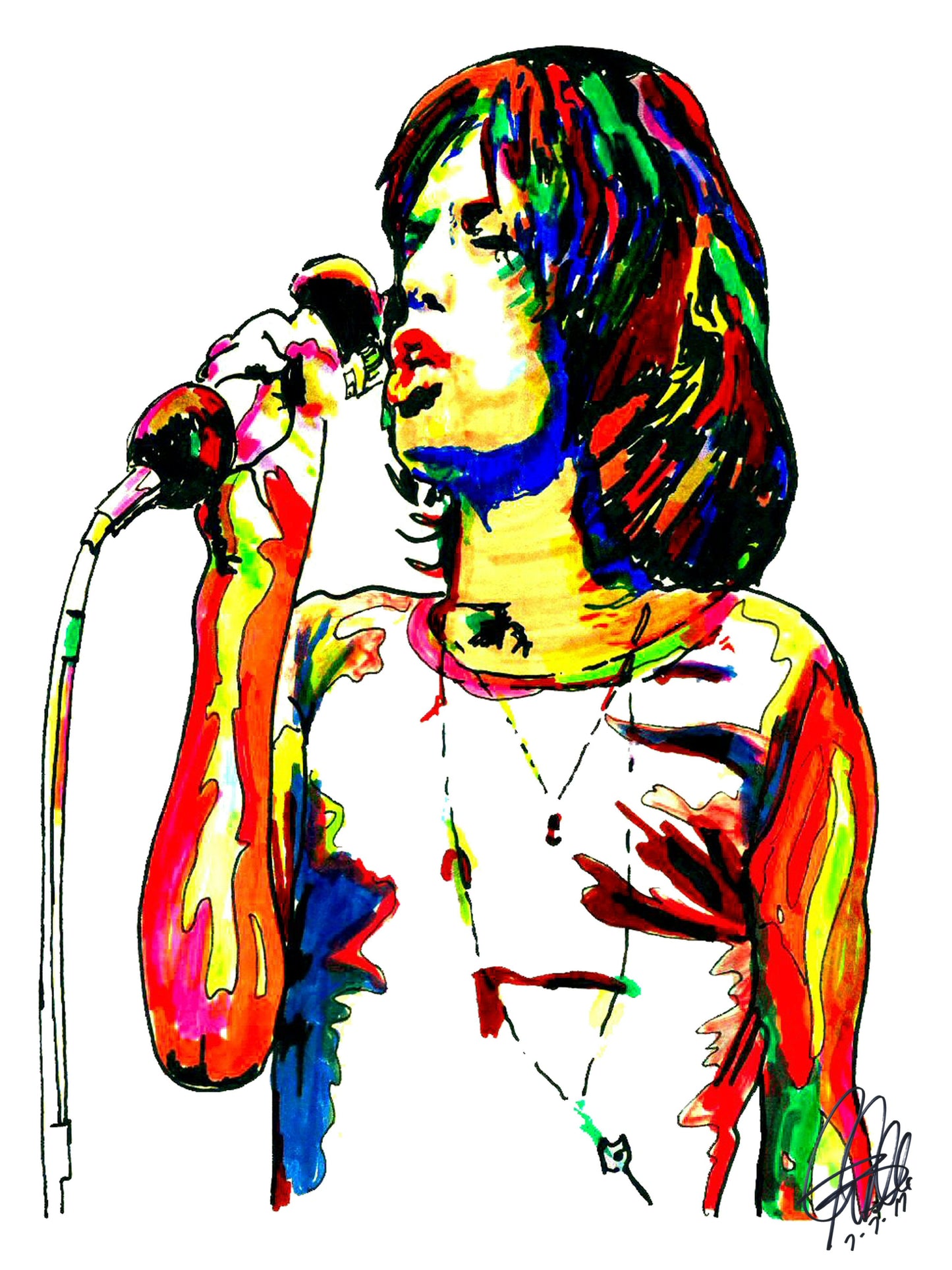 Mick Jagger Singer Rock Music Poster Print Wall Art 18x24