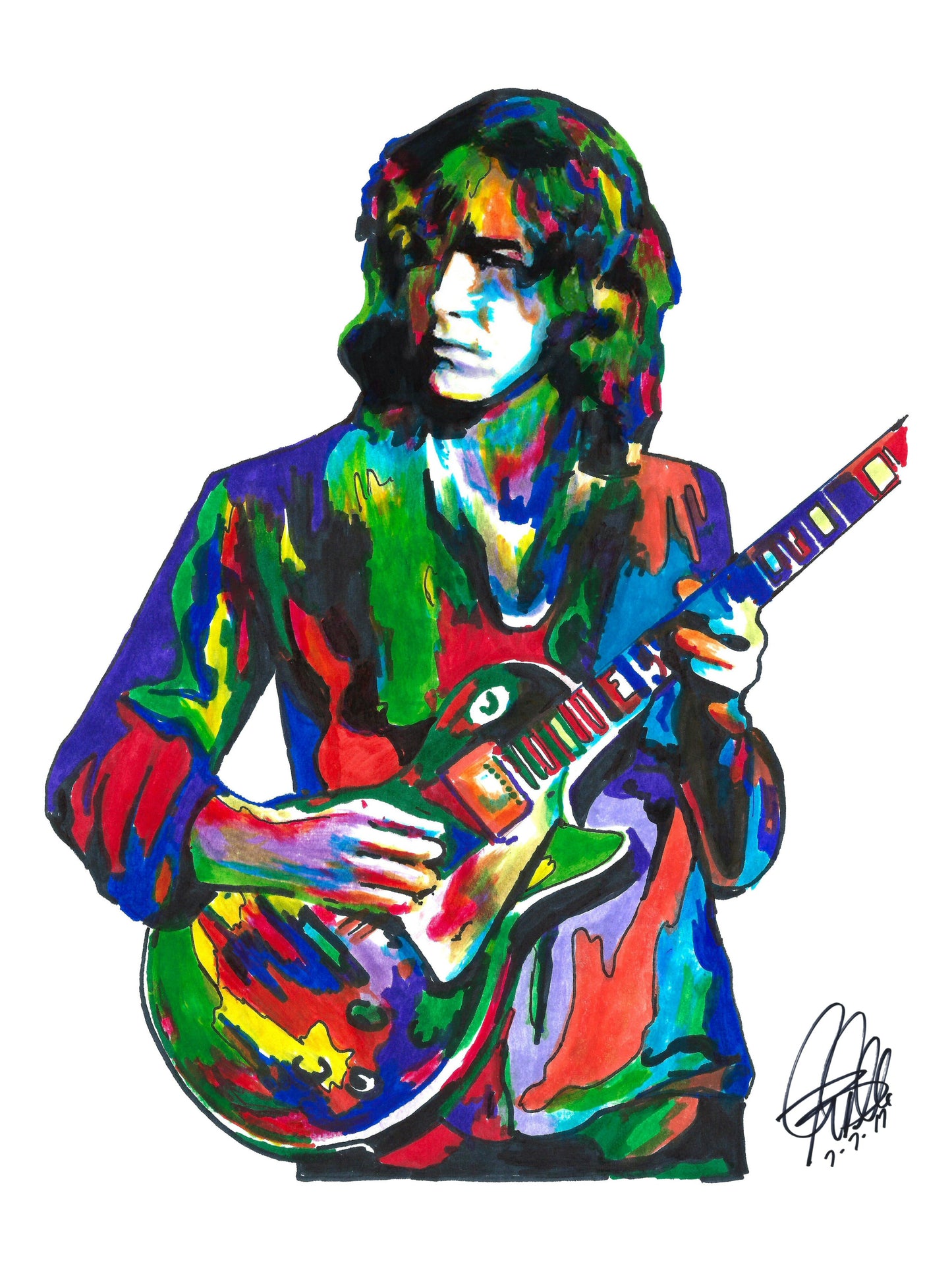 Mick Taylor Bluesbreakers Guitar Blues Rock Music Poster Print Wall Art 8.5x11