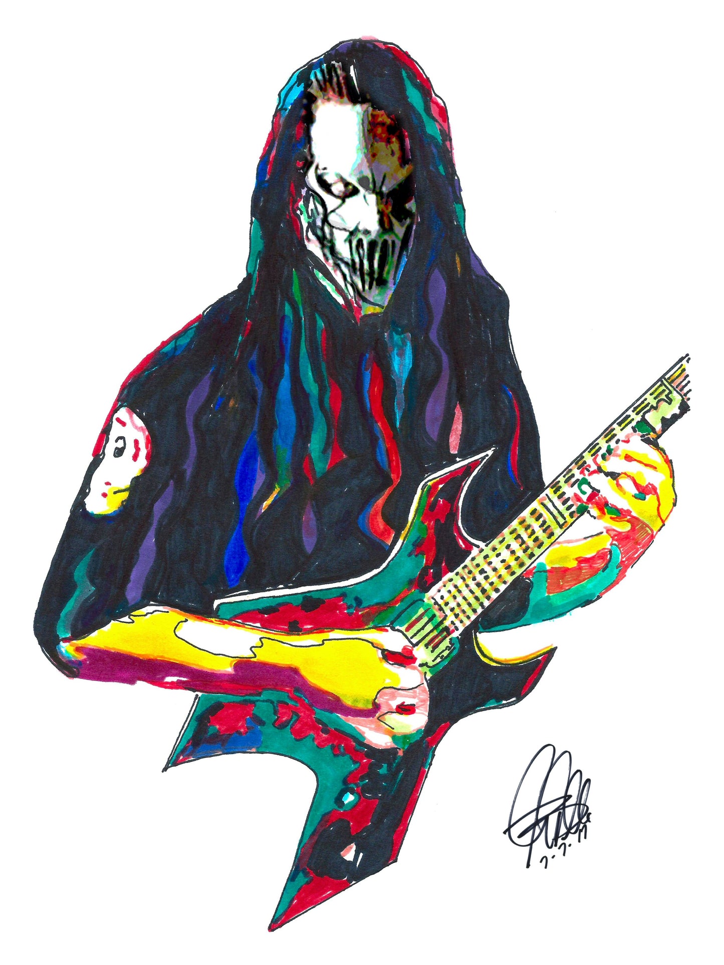 Mick Thomson Slipknot Guitar Heavy Metal Music Poster Print Wall Art 18x24