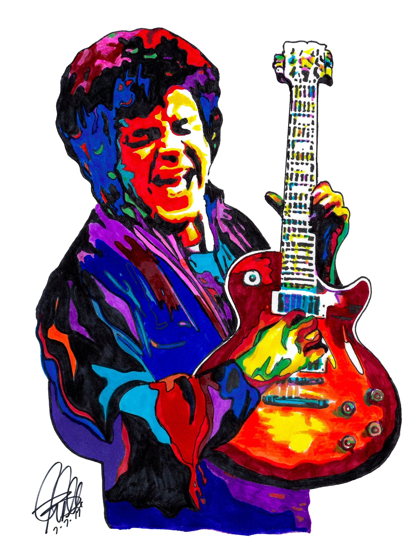 Mike Bloomfield Guitar Blues Rock Music Poster Print Wall Art 18x24