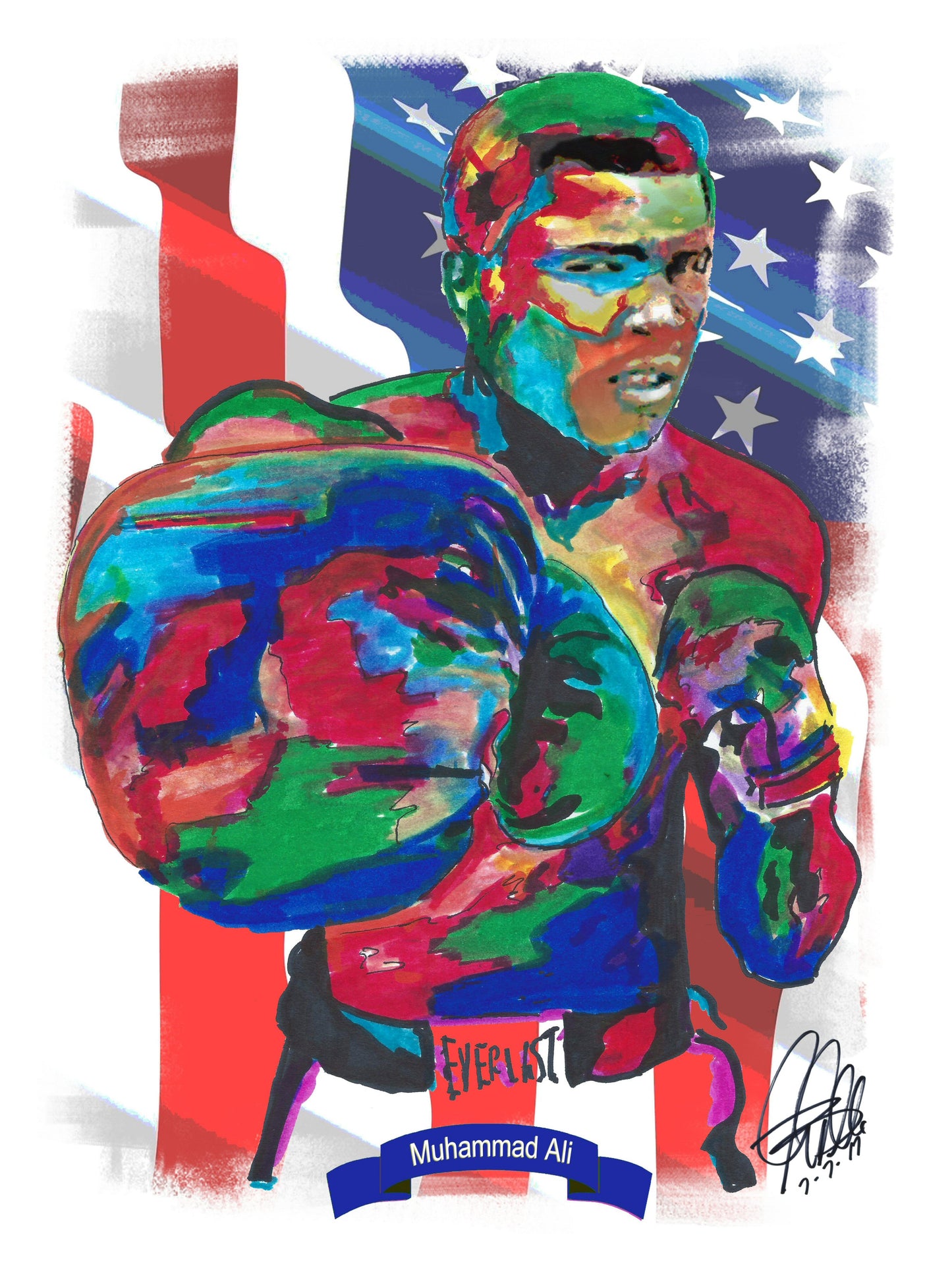 Muhammad Ali Heavyweight Champion Boxing Poster Print Wall Art 18x24