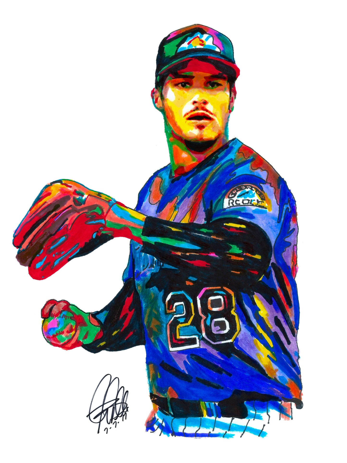 Nolan Arenado Colorado Rockies MLB Baseball Poster Print Wall Art 8.5x11