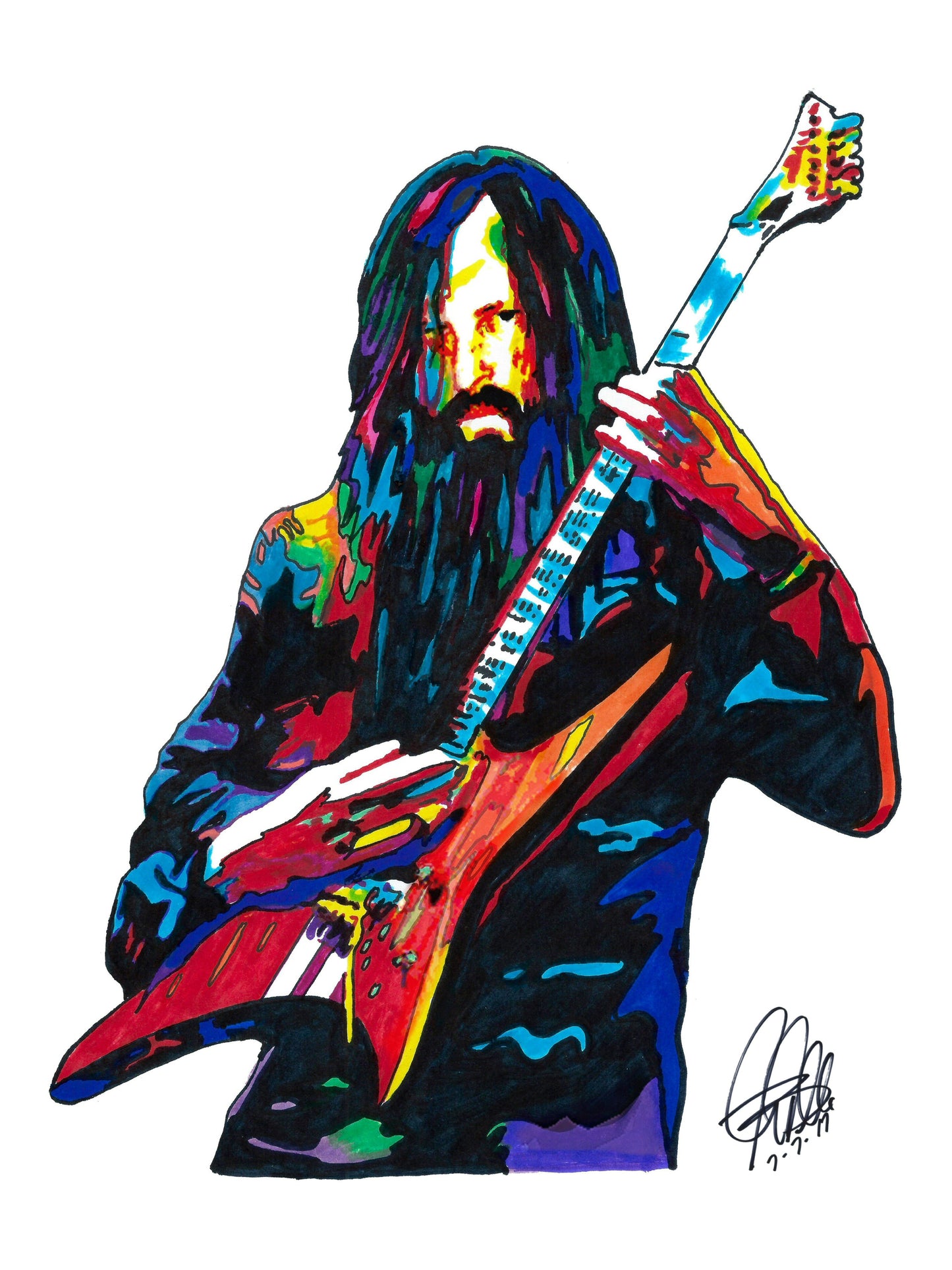 Oli Herbert All That Remains Guitar Rock Music Poster Print Wall Art 18x24