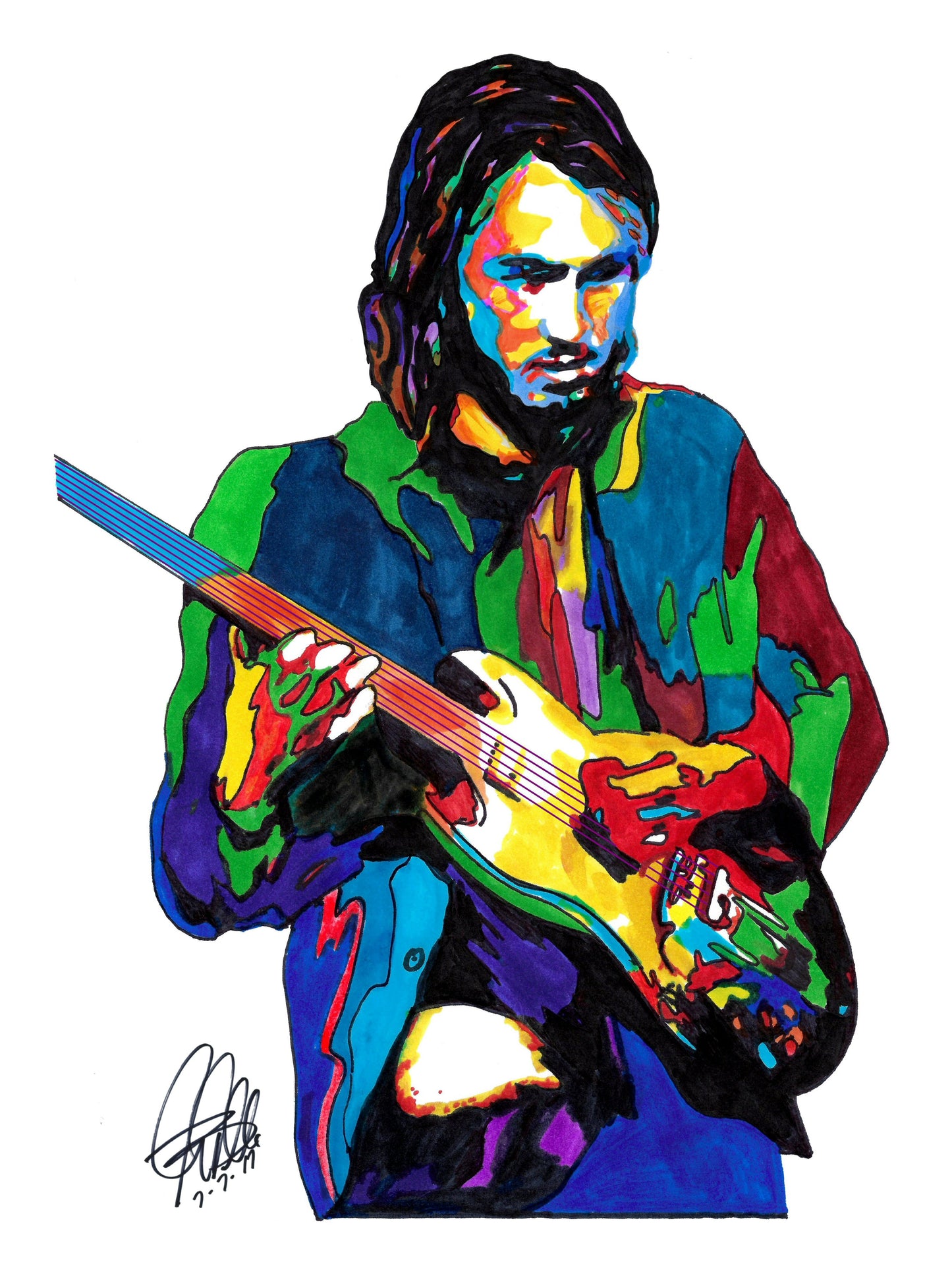 Ollie Halsall Guitar Rock Music Poster Print Wall Art 18x24