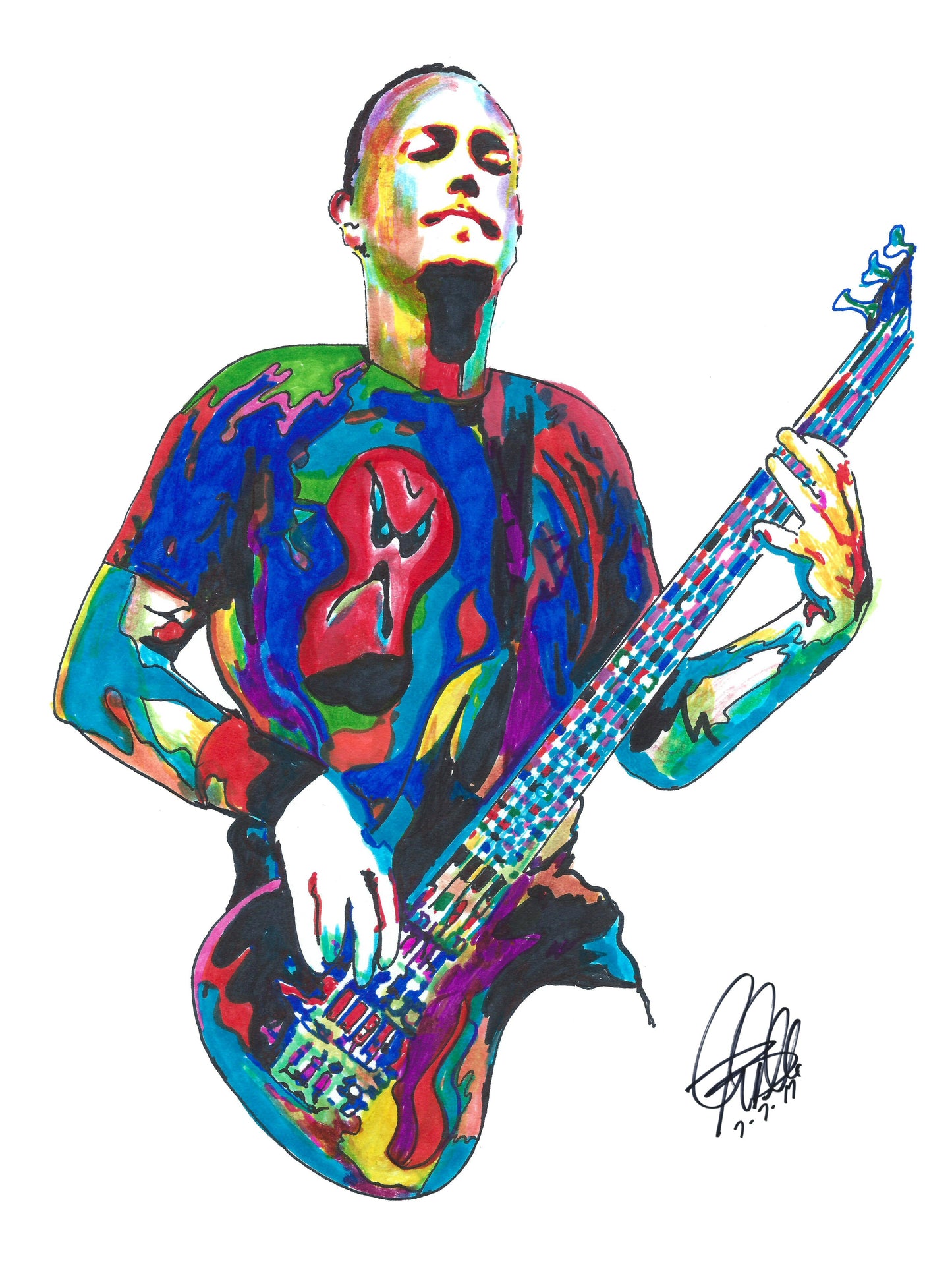 Aaron PNut Wills 311 Bass Rap Funk Rock Music Print Poster Wall Art 8.5x11