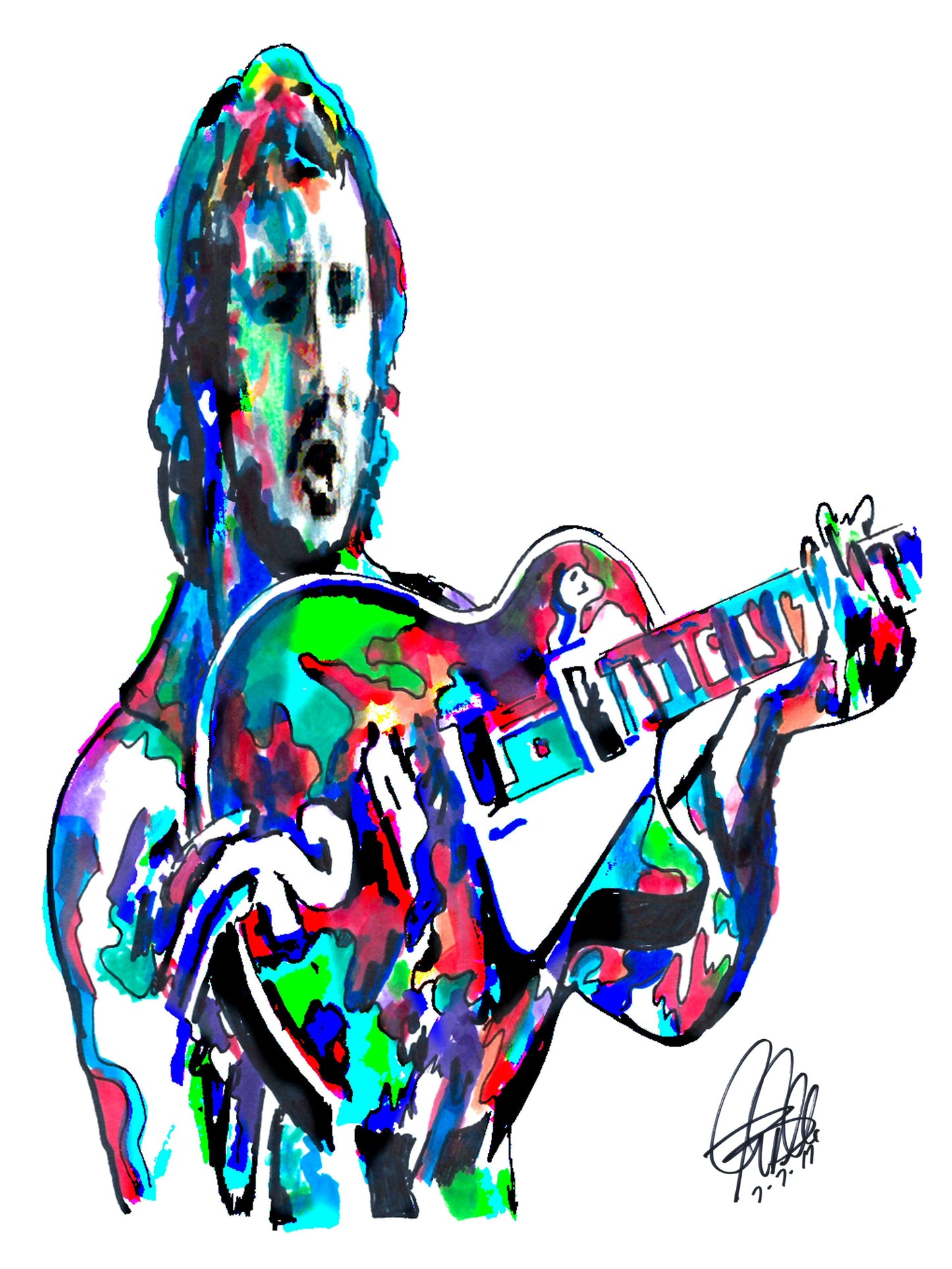 Pete Townshend The Who Guitar Rock Music Print Poster Wall Art 18x24