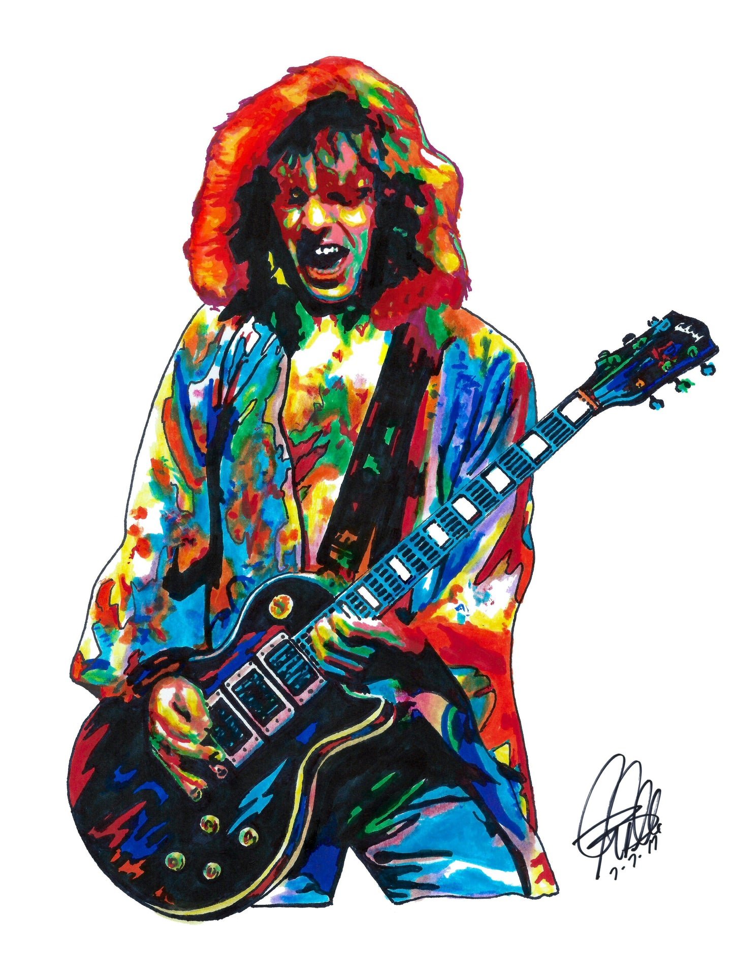 Peter Frampton Guitar Rock Music Poster Print Wall Art 18x24