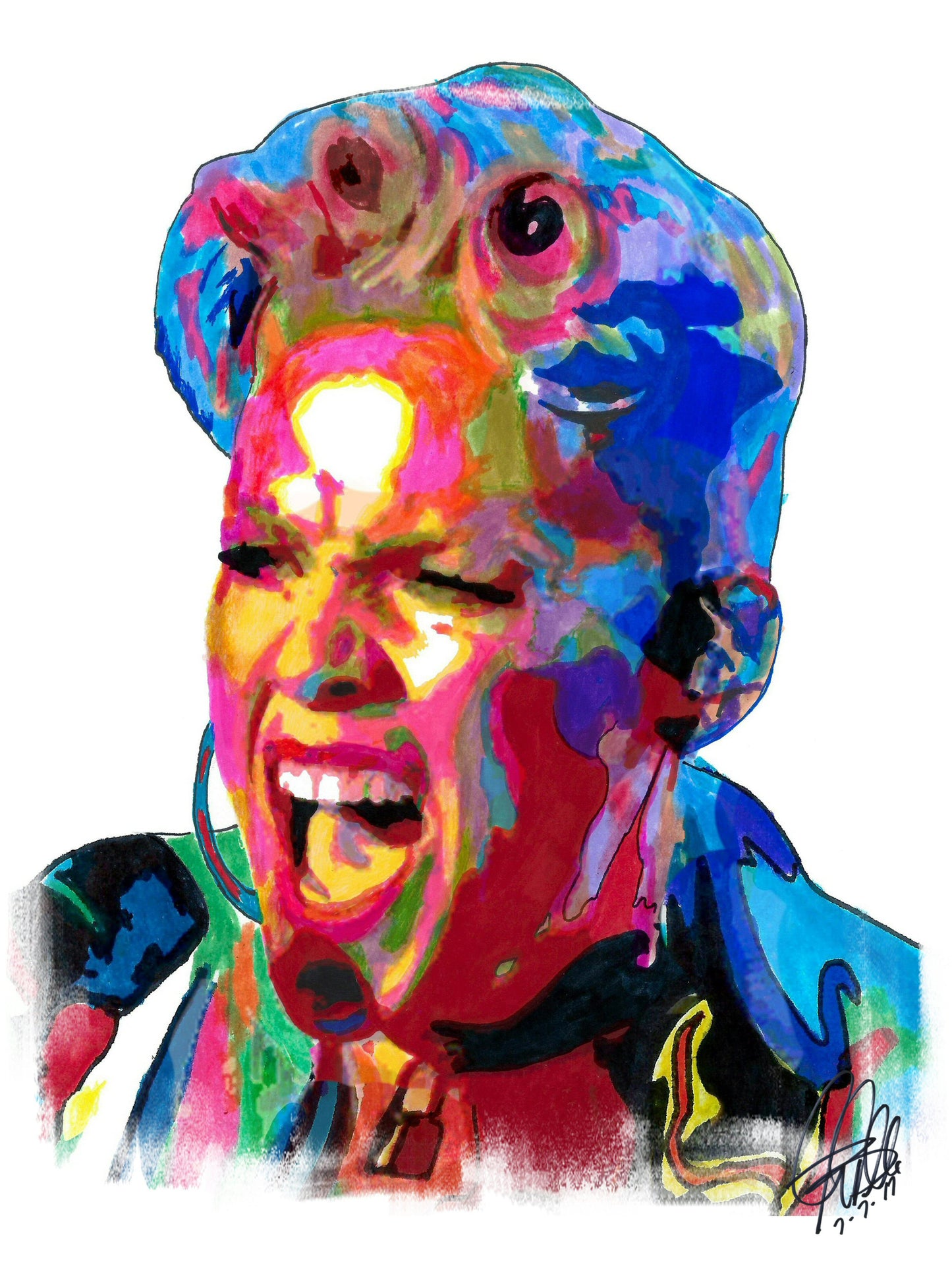 Pink Singer Rock Pop Music Poster Print Wall Art 18x24