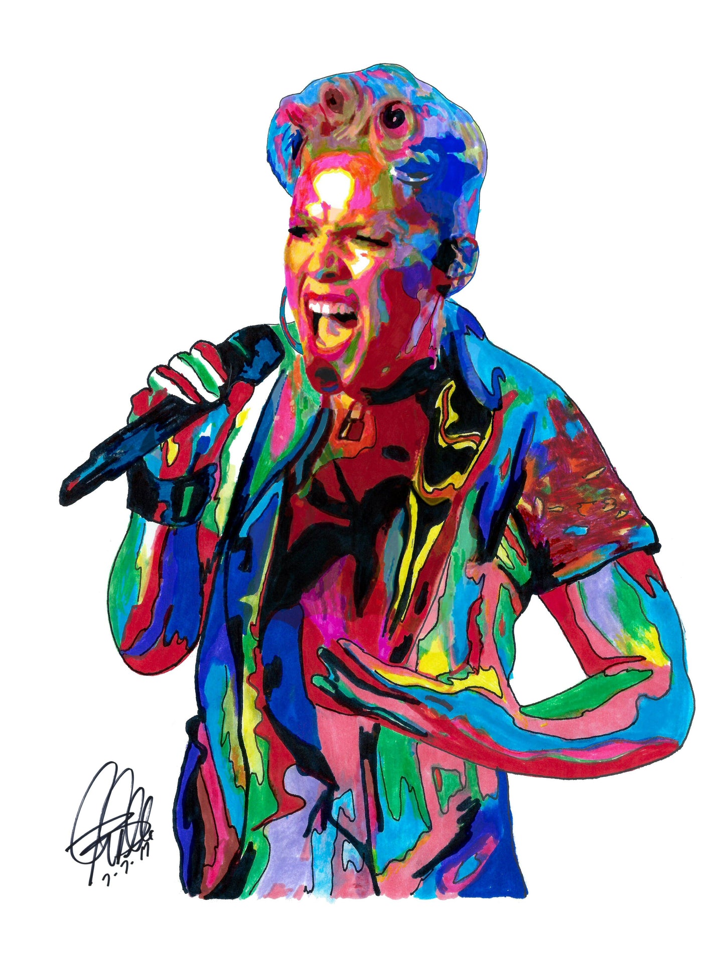 Pink Singer Rock Pop R&B Music Poster Print Wall Art 8.5x11