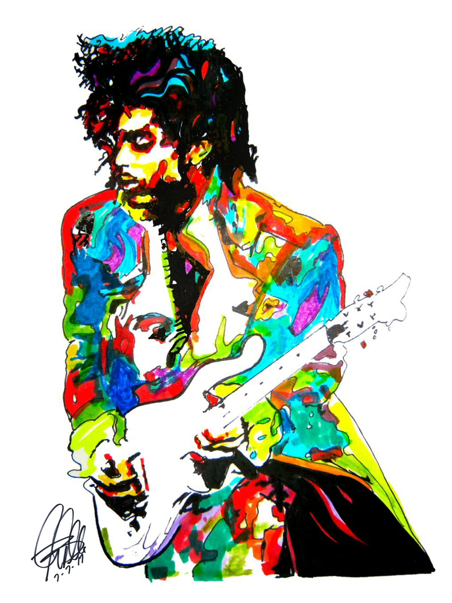 Prince The Revolution Singer Guitar Rock Music Poster Print Wall Art 8.5x11