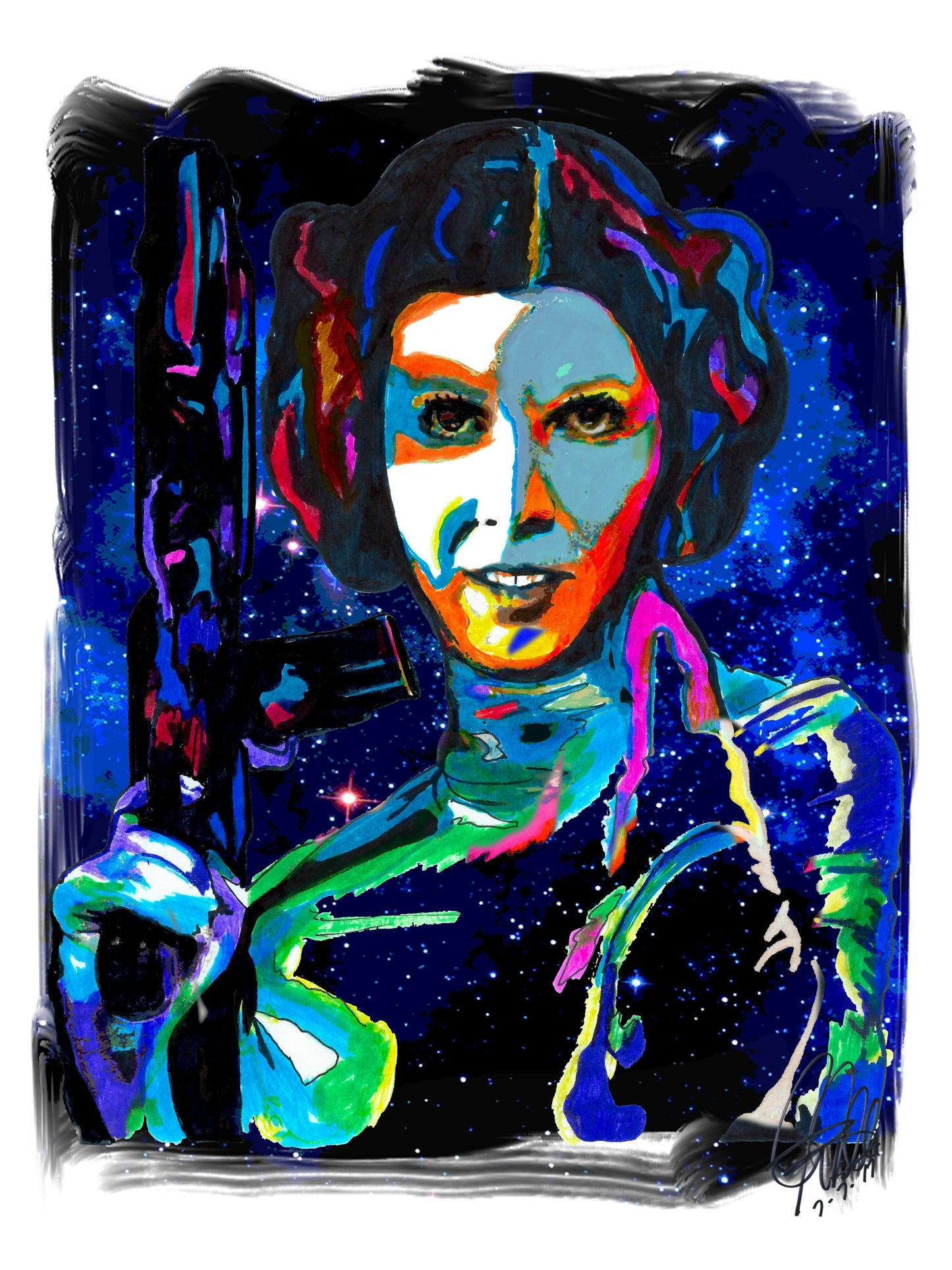 Princess Leia Carrie Fisher Star Wars Alderaan Poster Print Wall Art 18x24