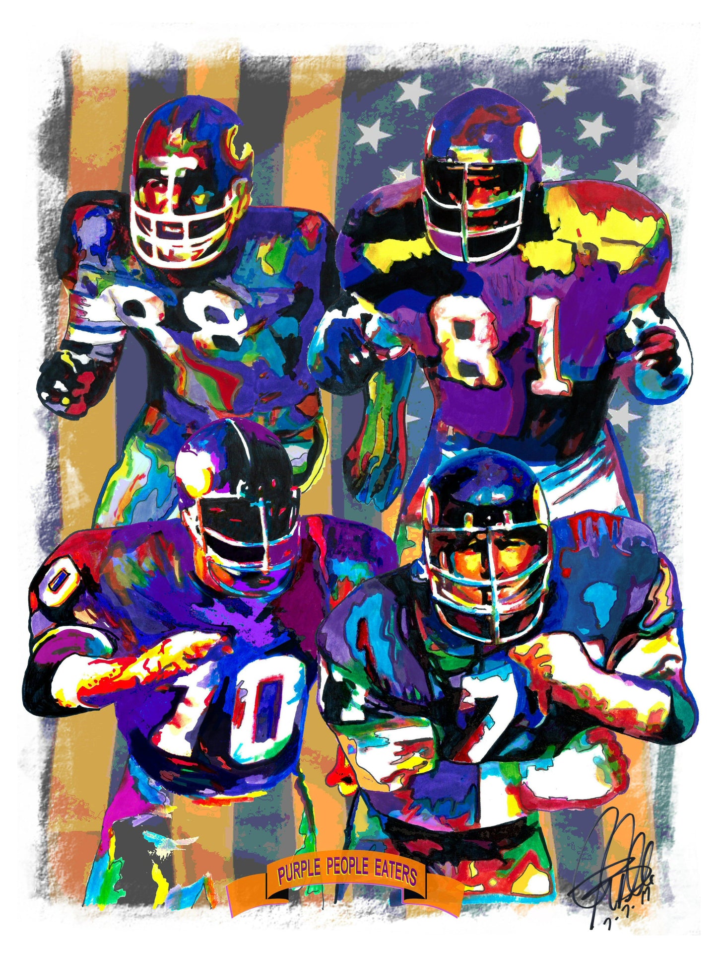 Purple People Eaters Minnesota Vikings Football Sports Poster Print Art 8.5x11