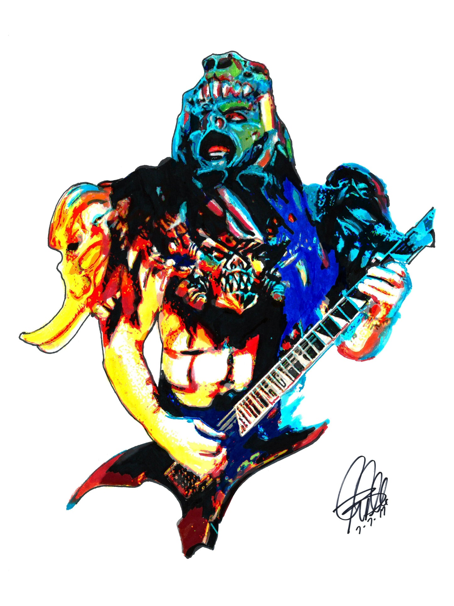 Pustulus Maximus GWAR Guitar Music Print Poster Wall Art 18x24