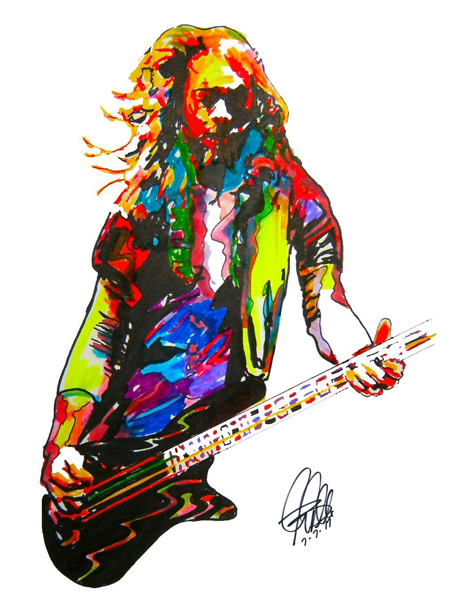 Rex Brown oPantera Bass Guitar Heavy Metal Music Poster Print Wall Art 18x24