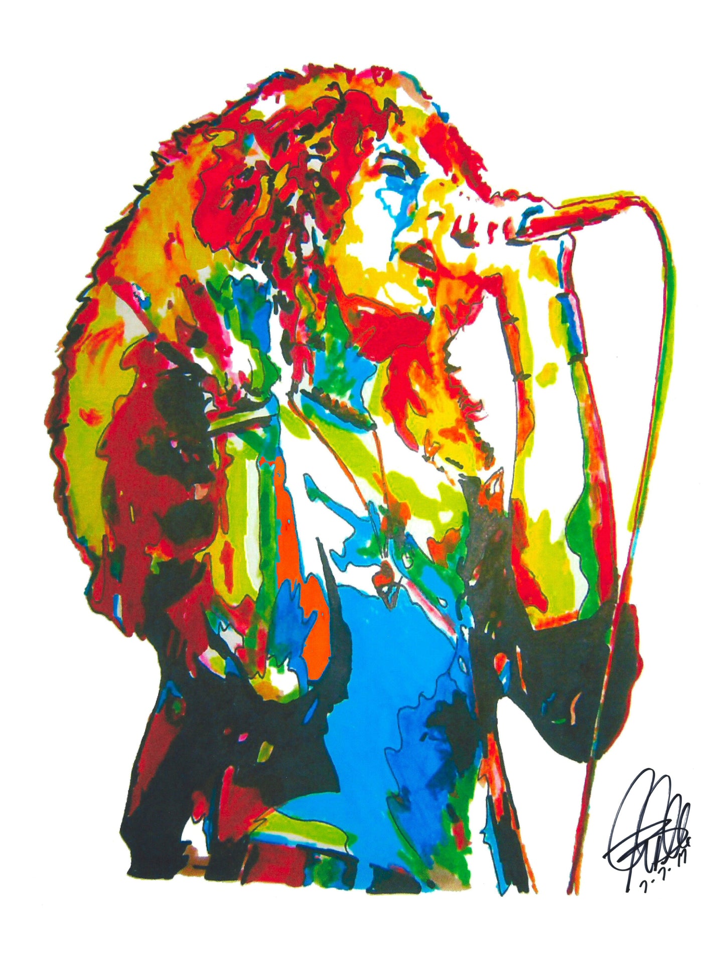 Robert Plant Led Zeppelin Singer Hard Rock Music Poster Print Wall Art 18x24