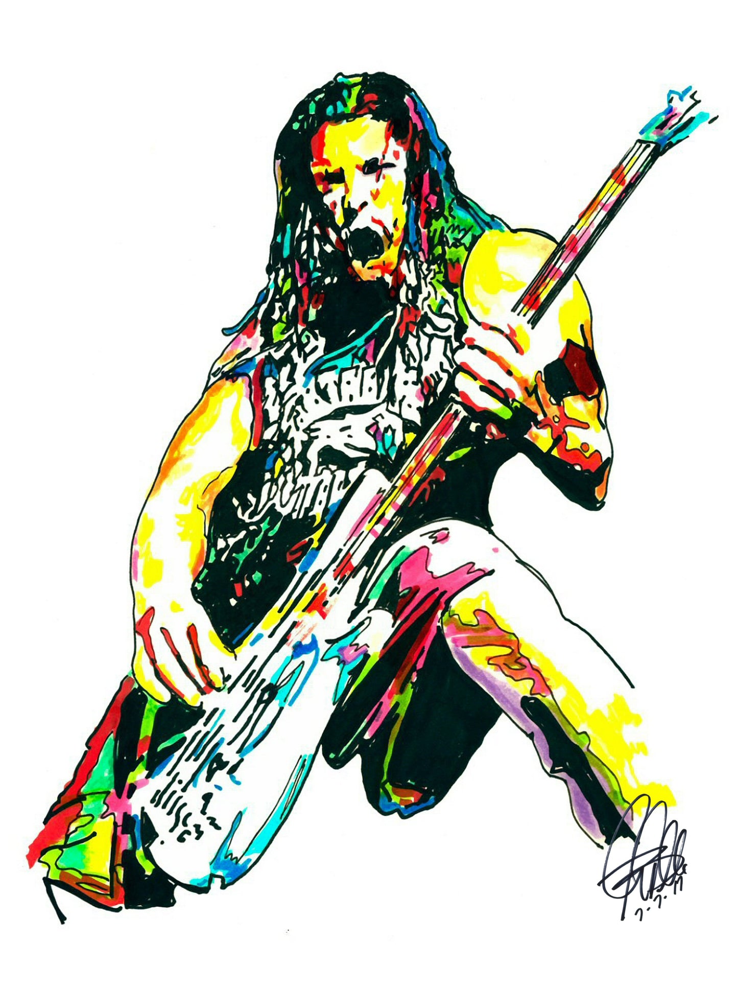 Robert Trujillo Metallica Heavy Metal Rock Music Print Poster Wall Art 18x24