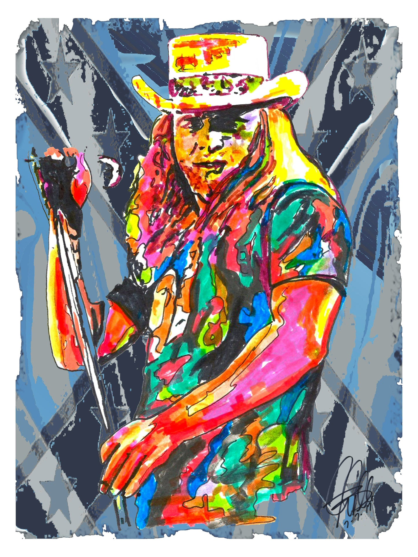 Ronnie Van Zant Lynyrd Skynyrd Rock Poster Print Wall Art 18x24