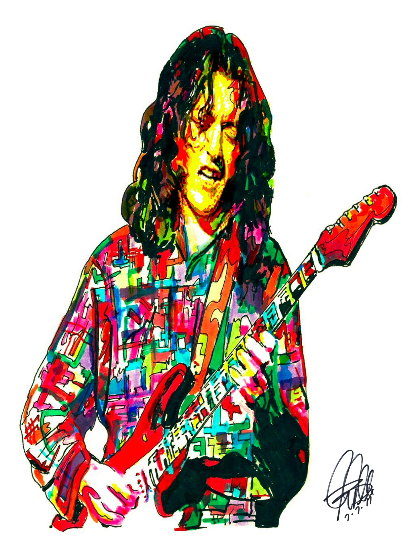 Rory Gallagher Guitar Rock Music Poster Print Wall Art 18x24