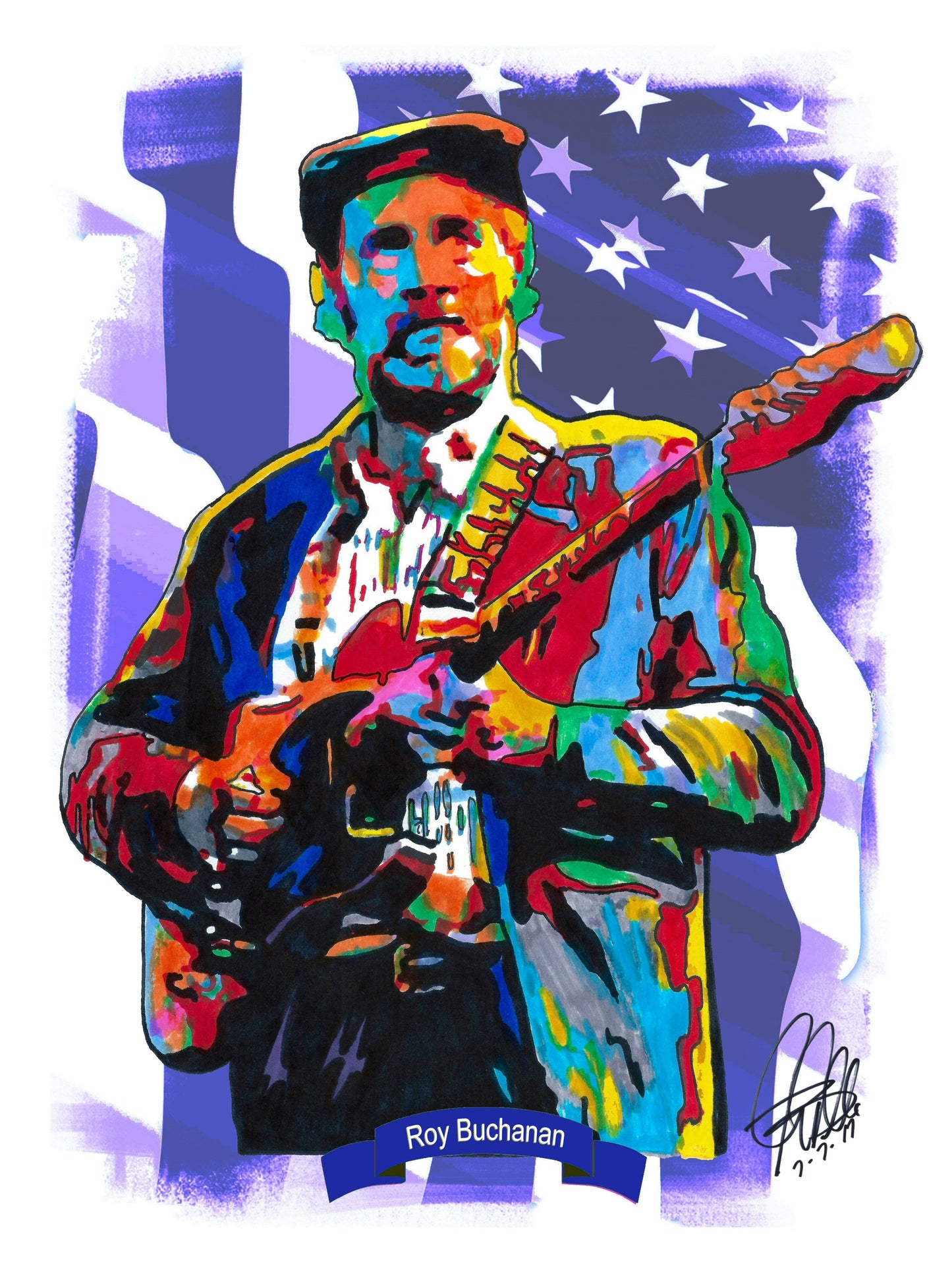 Roy Buchanan Singer Guitar Blues Rock Music Poster Print Wall Art 18x24