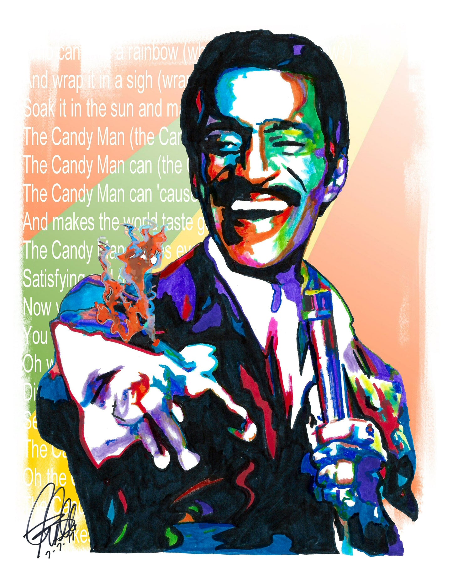 Sammy Davis Jr Singer The Candy Man Big Band Music Poster Print Wall Art 18x24