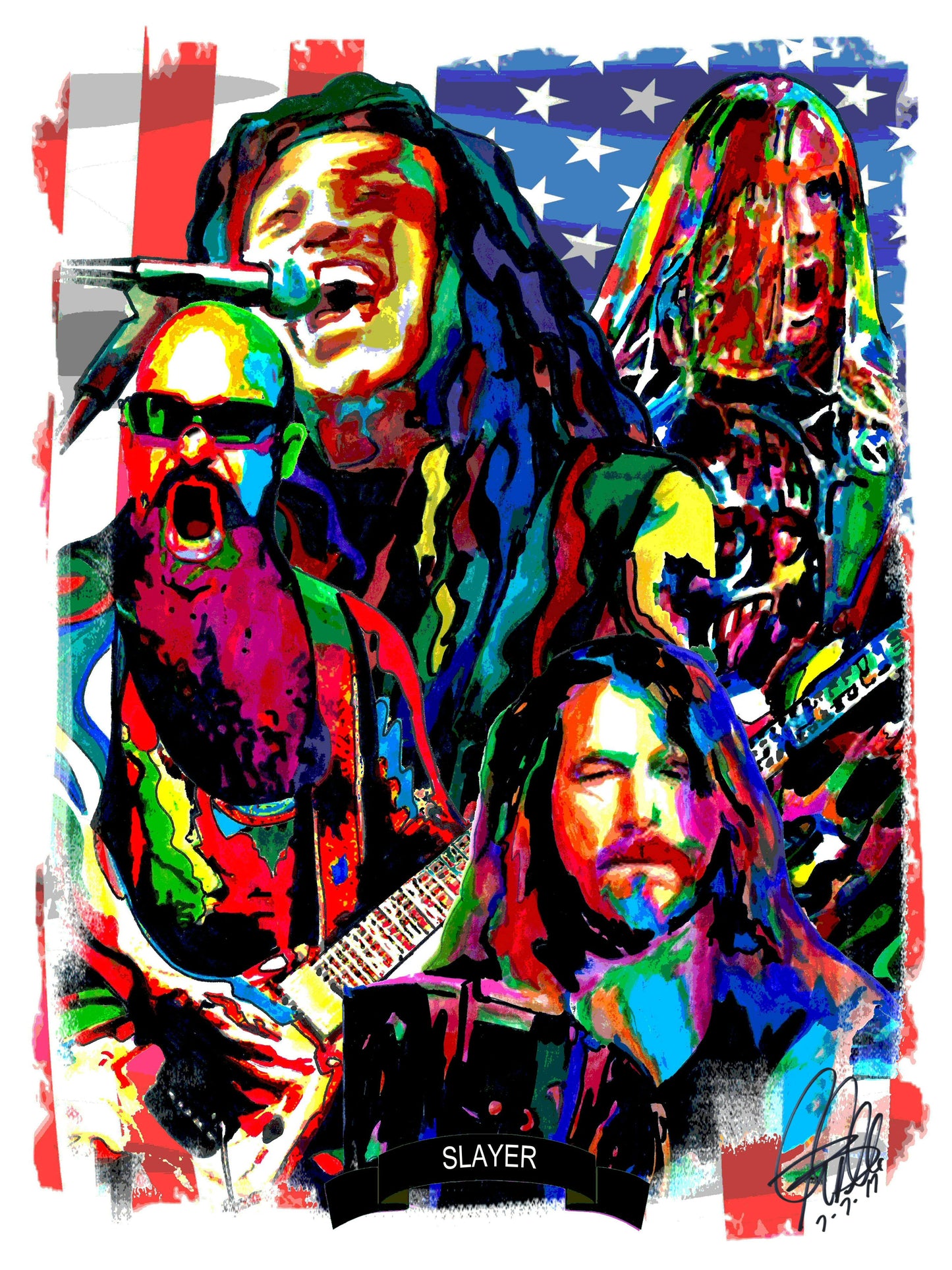 Slayer Heavy Metal Music Poster Print Wall Art 18x24