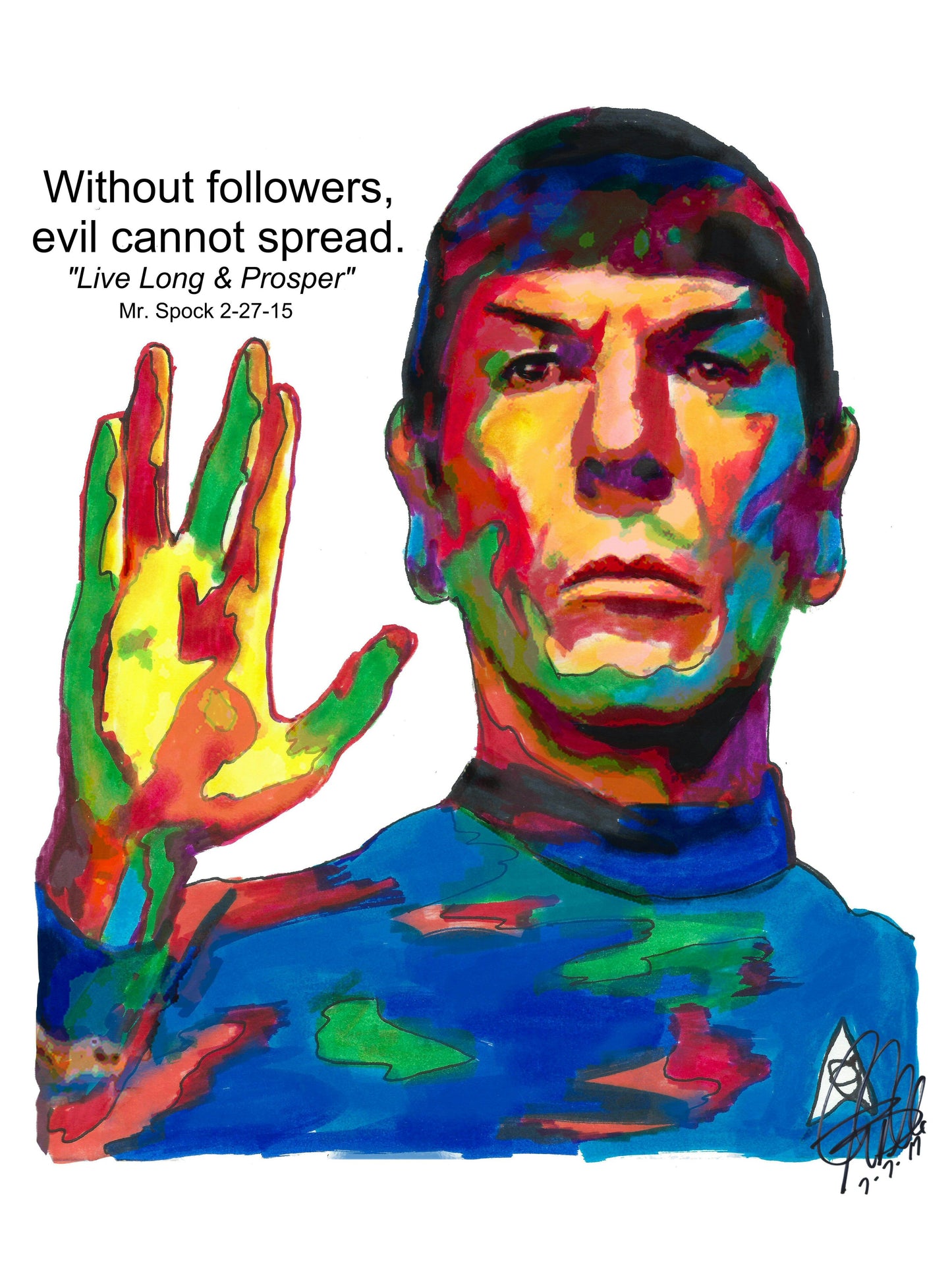 Spock Leonard Nimoy Star Trek Poster Print Wall Art 18x24