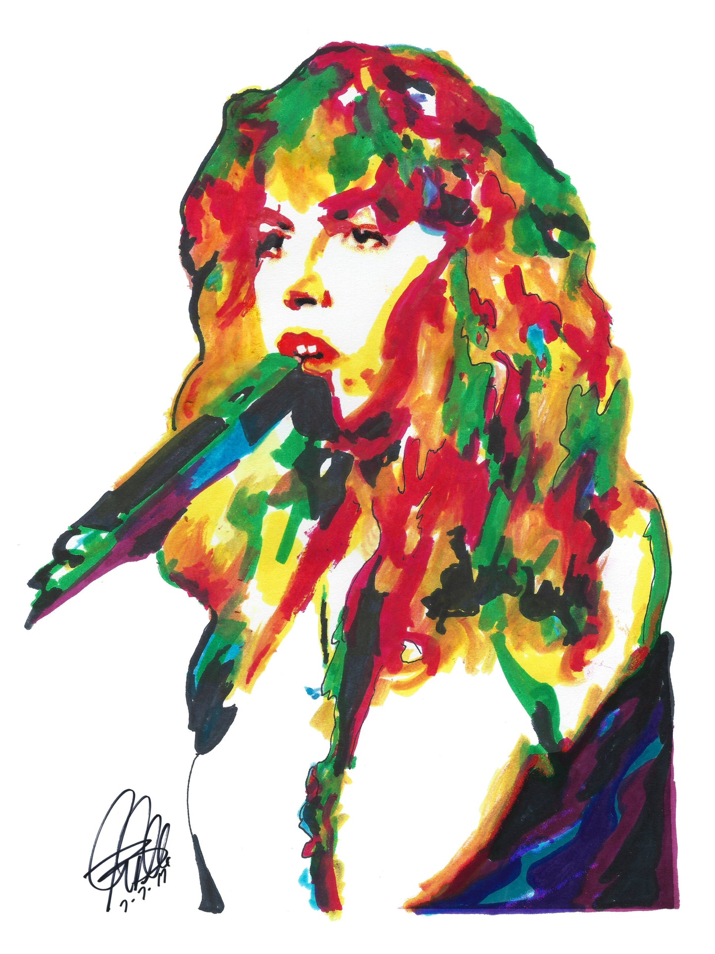 Stevie Nicks Fleetwood Mac Singer Rock Music Print Poster Wall Art 18x24