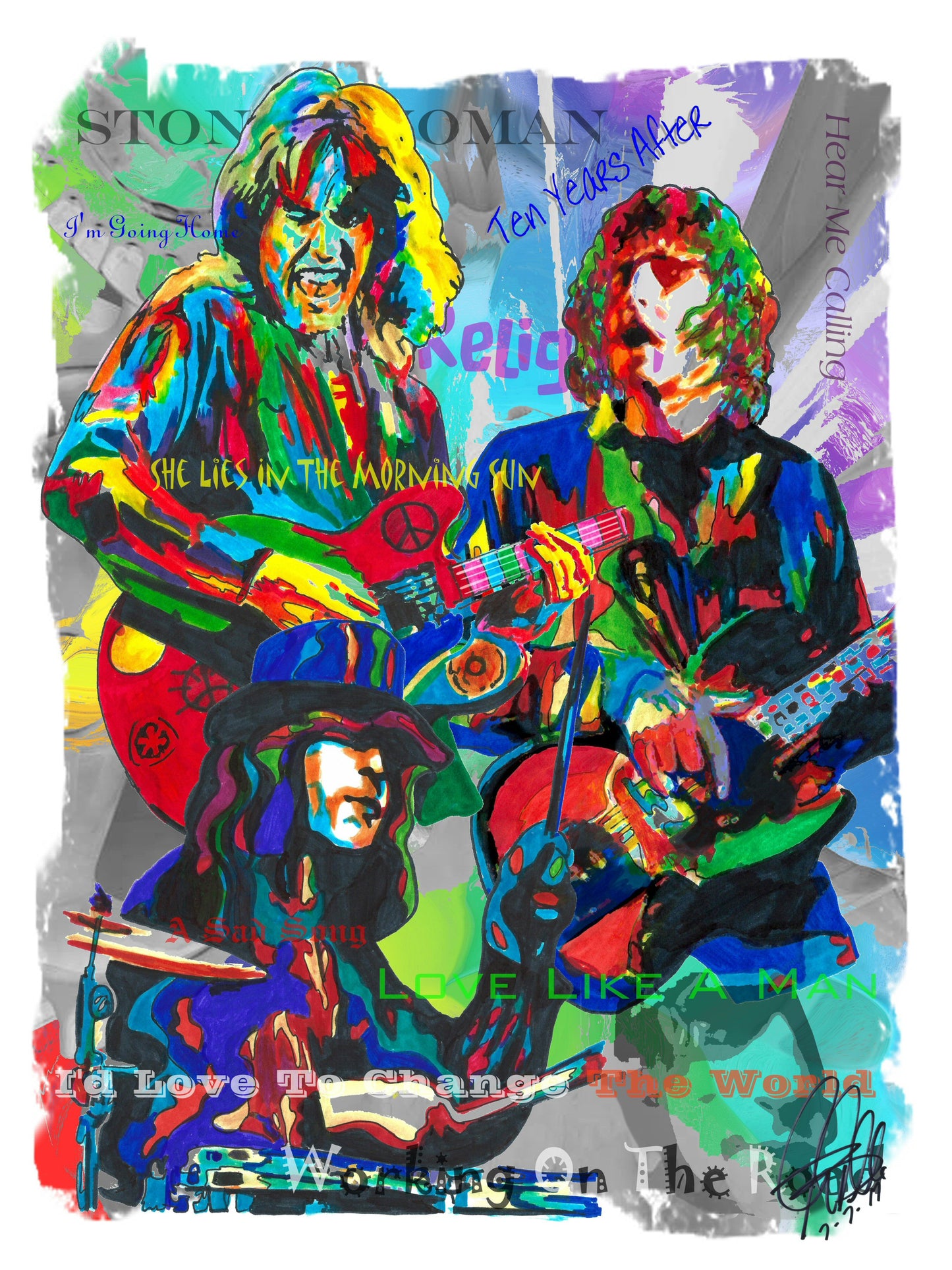 Ten Years After Blues Rock Music Poster Print Wall Art 18x24