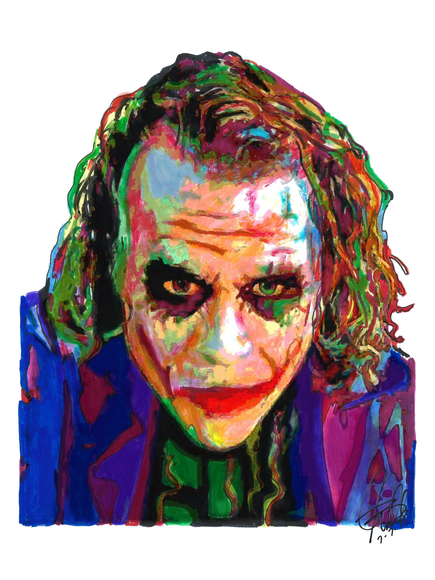 The Joker Heath Ledger Batman The Dark Knight Poster Print Wall Art 18x24