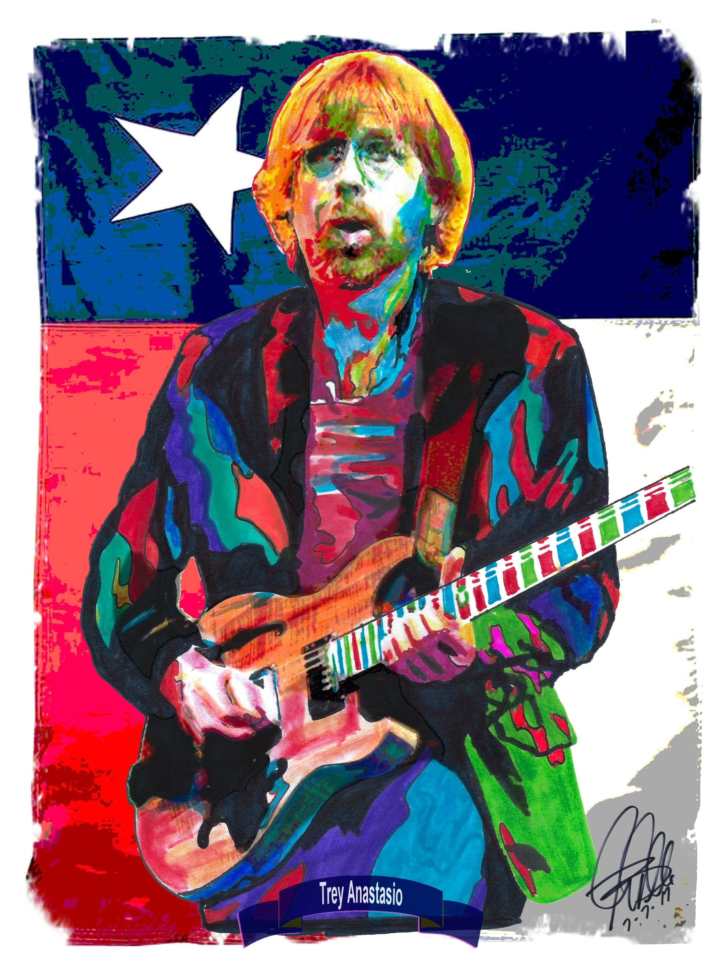 Trey Anastasio Phish Singer Guitar Rock Music Poster Print Wall Art 18x24