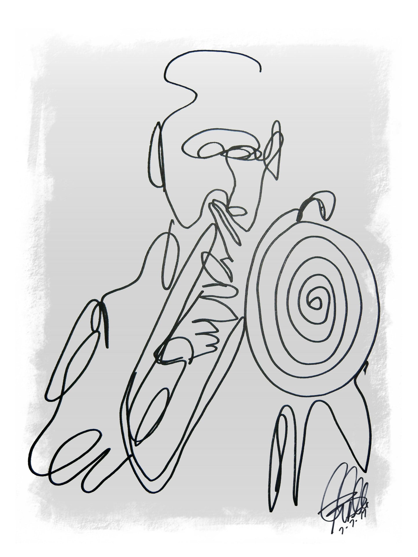 Trombone Player Music Poster Print Wall Art 18x24