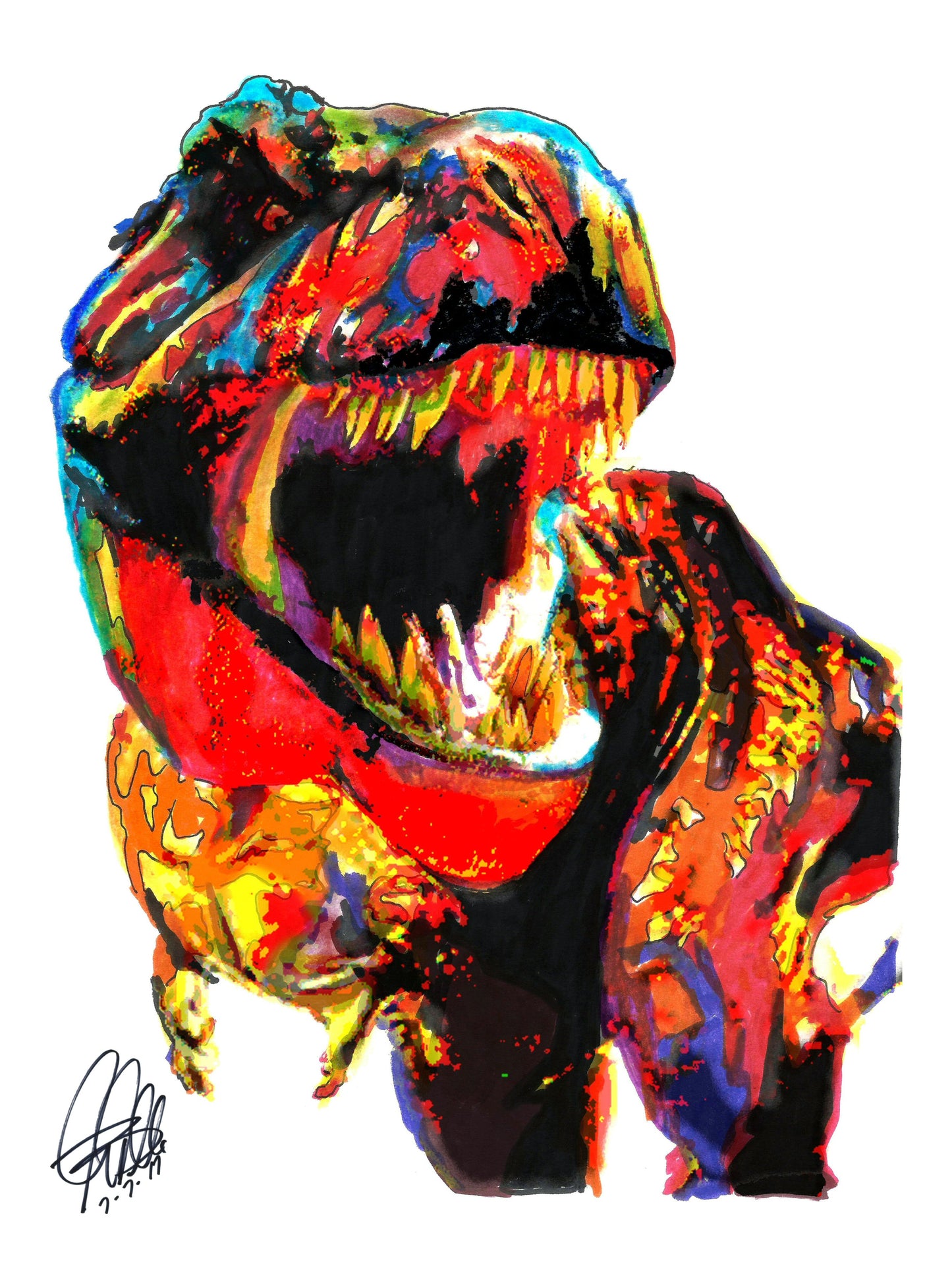 Tyrannosaurus Rex T Rex Dinosaur Poster Print Wall Art 18x24