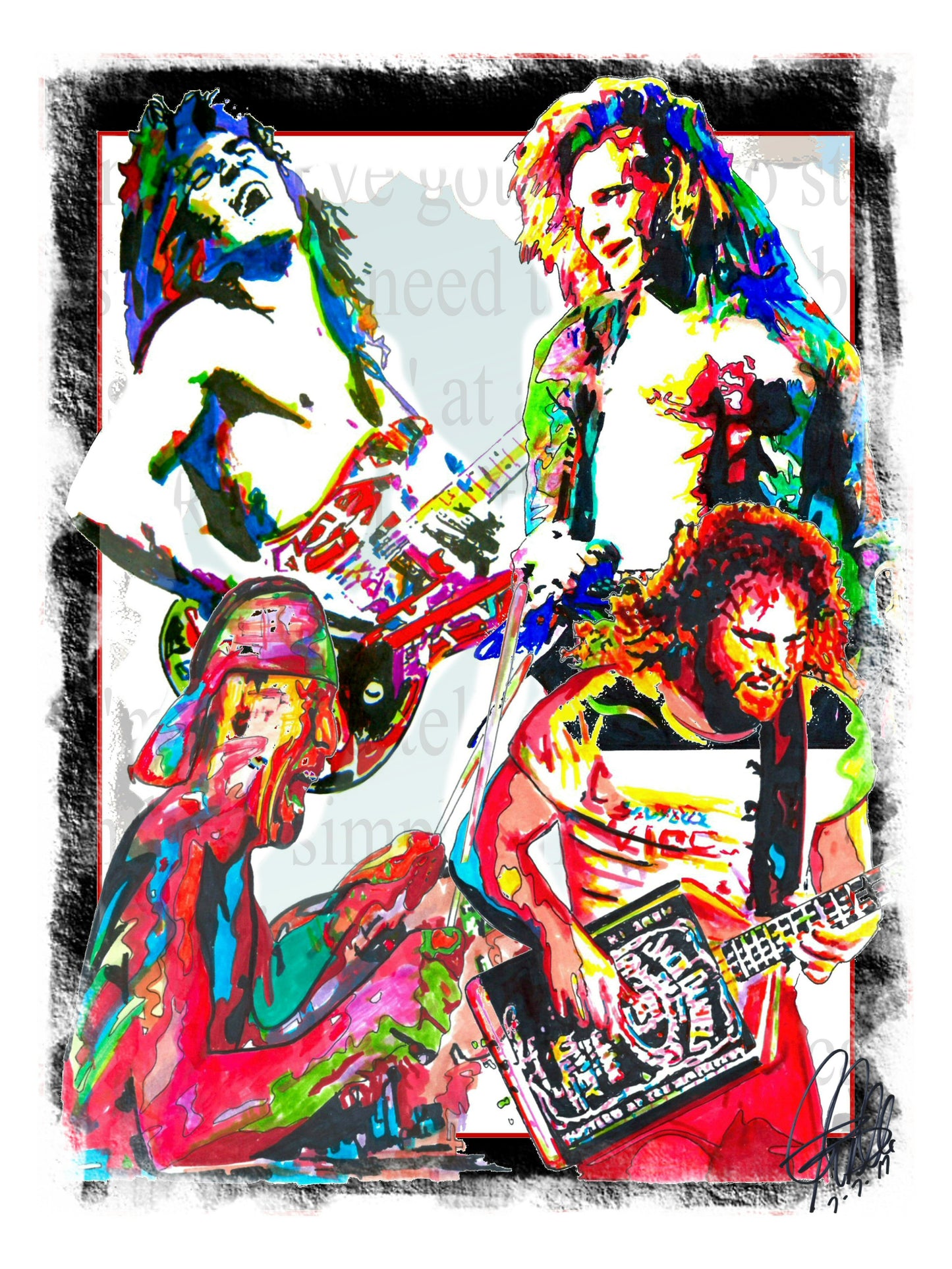 Van Halen Rock Music Poster Print Wall Art 18x24