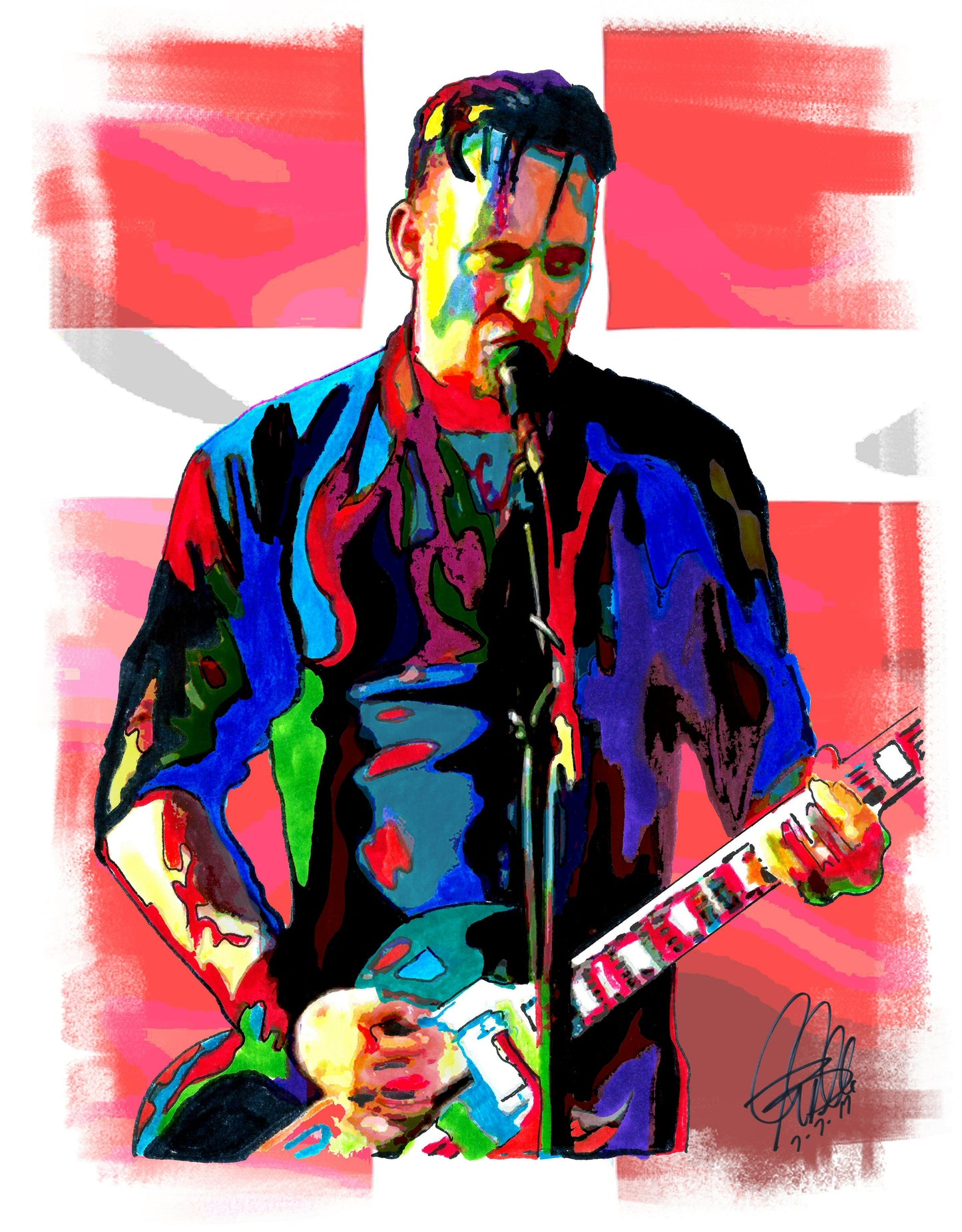 Michael Poulsen Volbeat Heavy Metal Rock Music Poster Print Wall Art 18x24