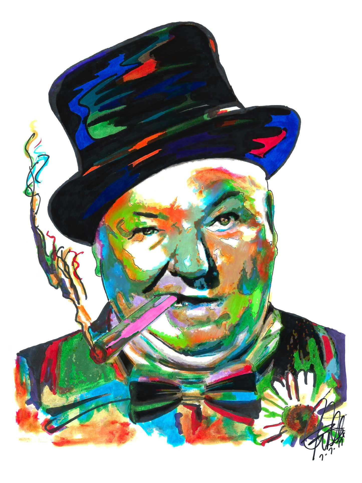 WC Fields American Comedian Actor Celebrities Poster Print Wall Art 18x24