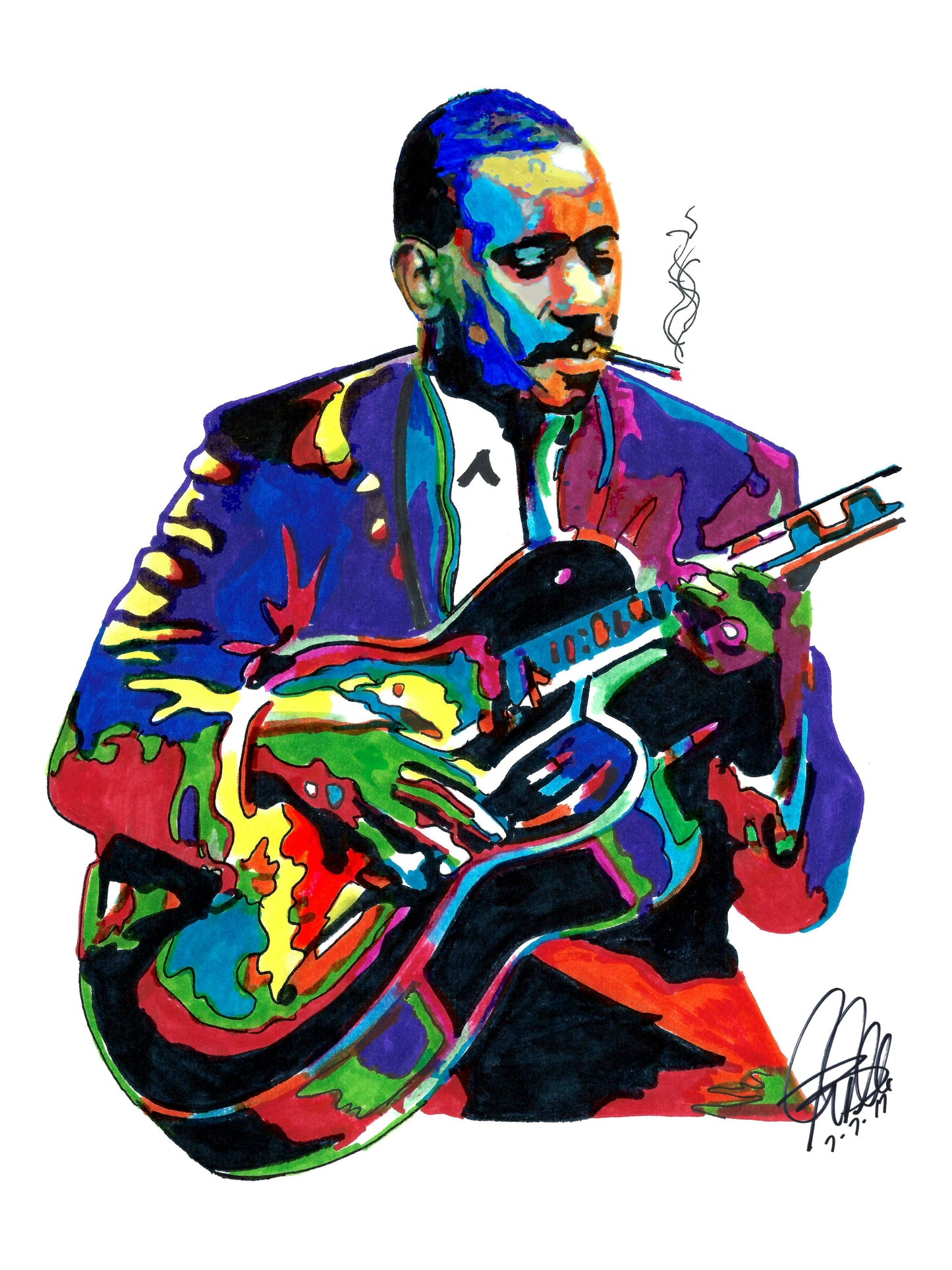 Wes Montgomery Guitar Music Poster Print Wall Art 18x24