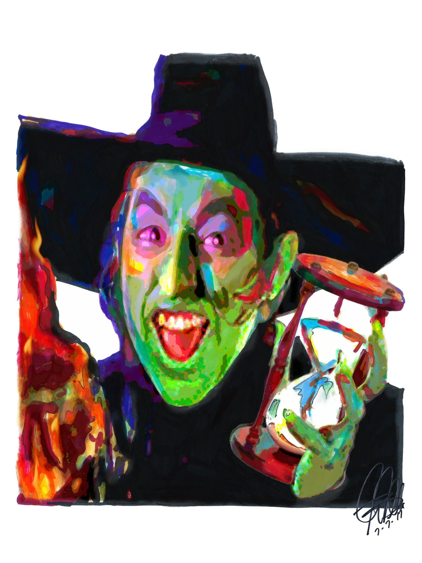 Wicked Witch of the West Wizard of Oz Margaret Hamilton Poster Print Art 18x24