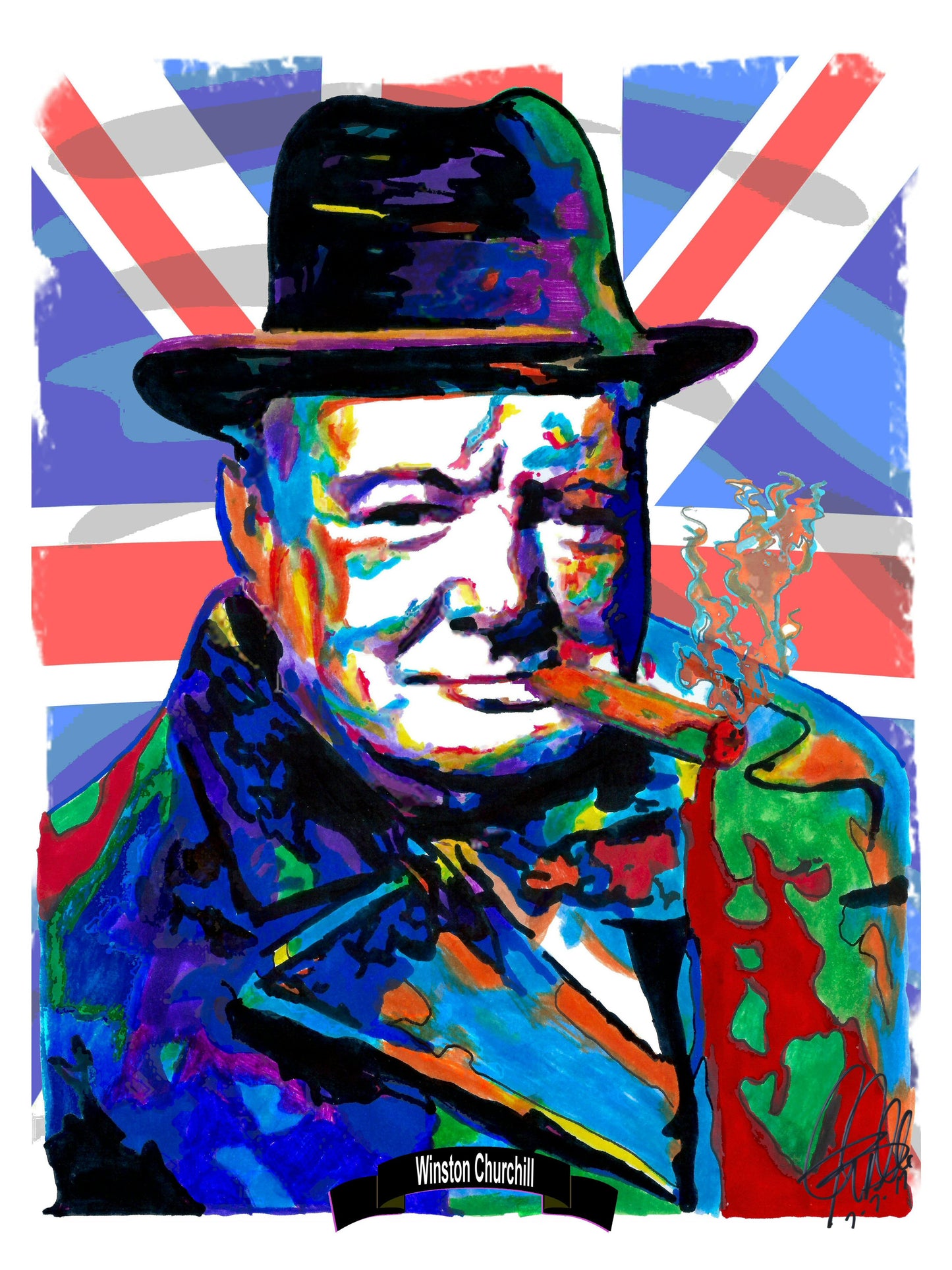 Winston Churchill Prime Minister Poster Print Wall Art 18x24