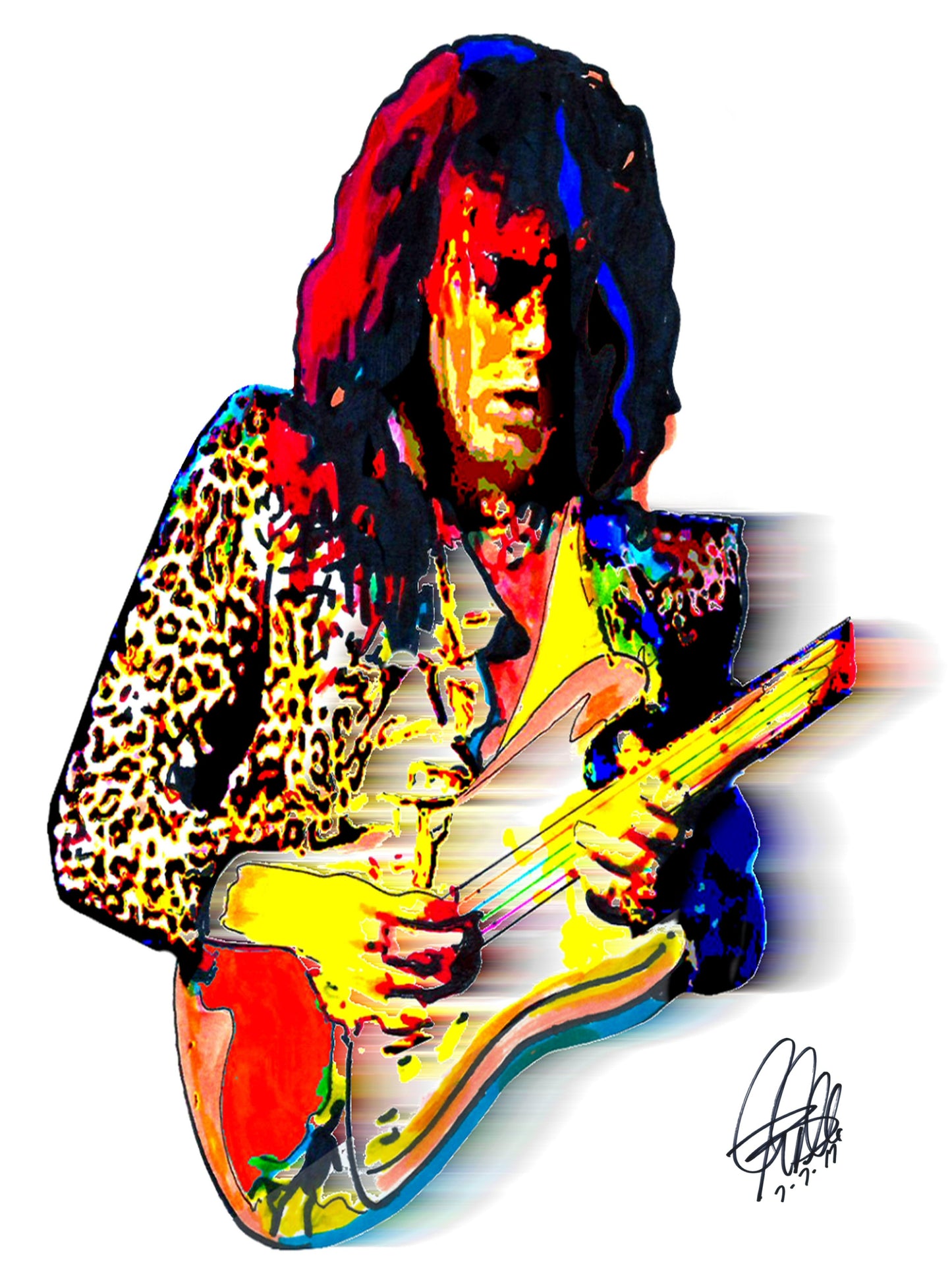 Yngwie Malmsteen Guitar Rock Music Poster Print Wall Art 8.5x11