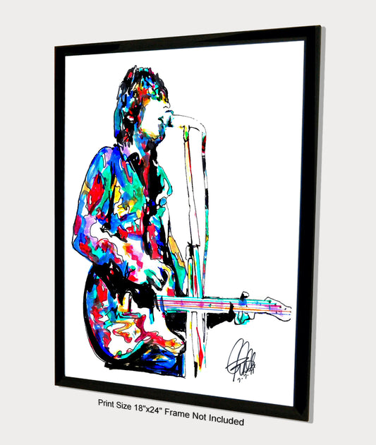 Syd Barrett of Pink Floyd Singer Guitar Rock Music Poster Print Wall Art 18x24