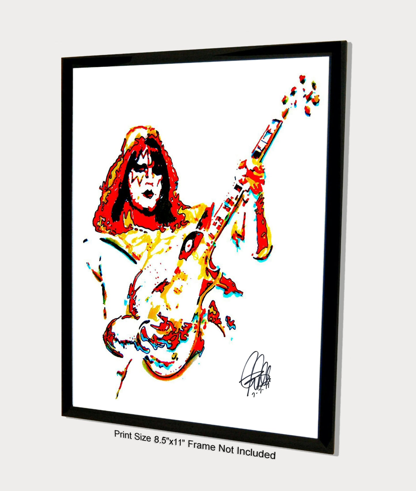Ace Frehley Kiss Guitar Rock Music Poster Print Wall Art 8.5x11