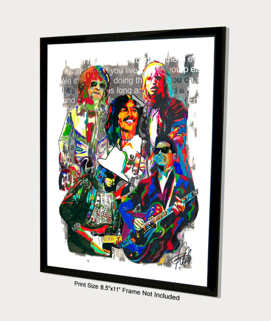 Traveling Wilburys Dylan Harrison Petty Rock Music Poster Print Wall Art 8.5x11