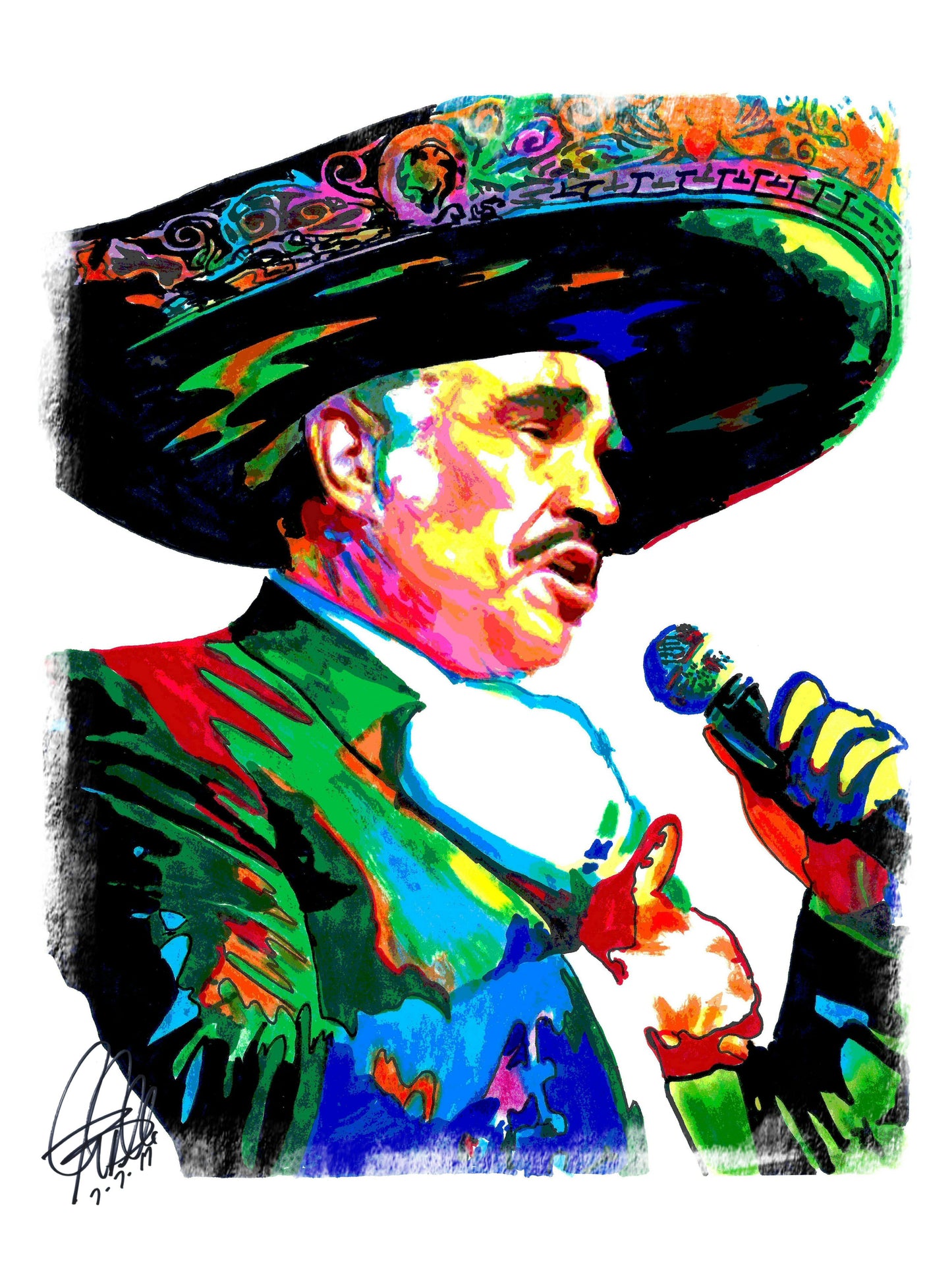 Vicente Fernandez Singer Mexican Music Print Poster Wall Art 18x24