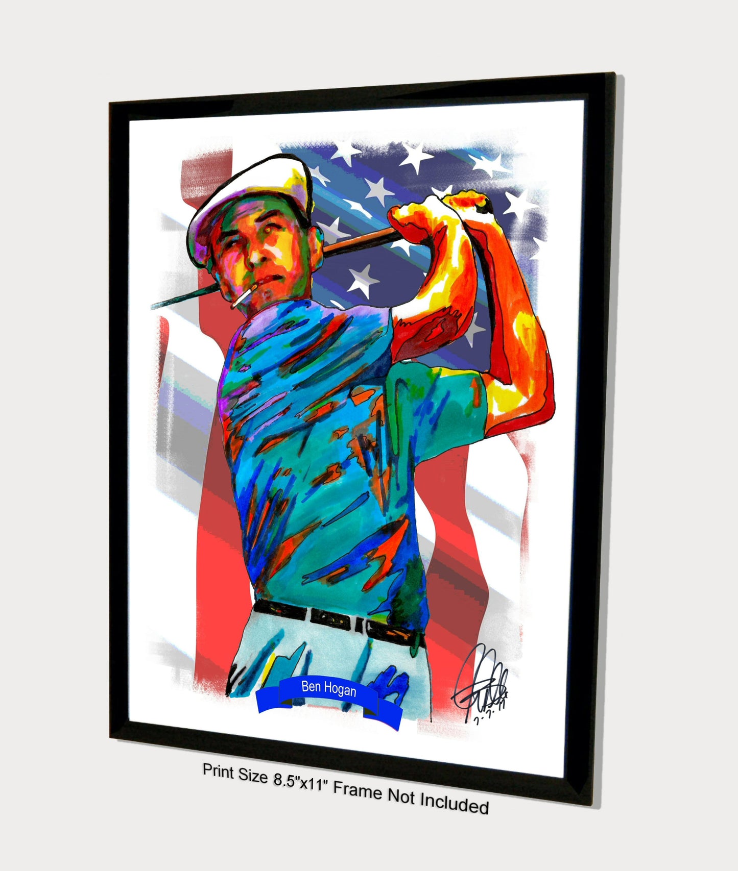 Ben Hogan Golf Poster Print Wall Art 8.5x11