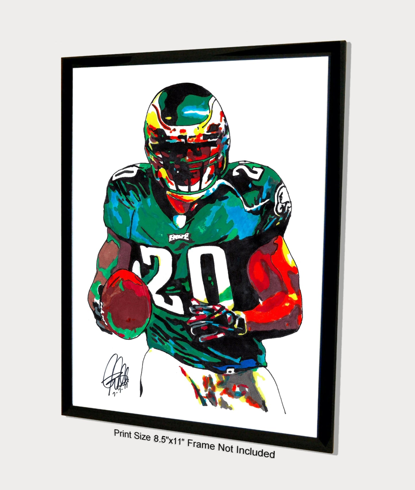 Brian Dawkins Philadelphia Eagles Football Sports Poster Print Wall Art 8.5x11